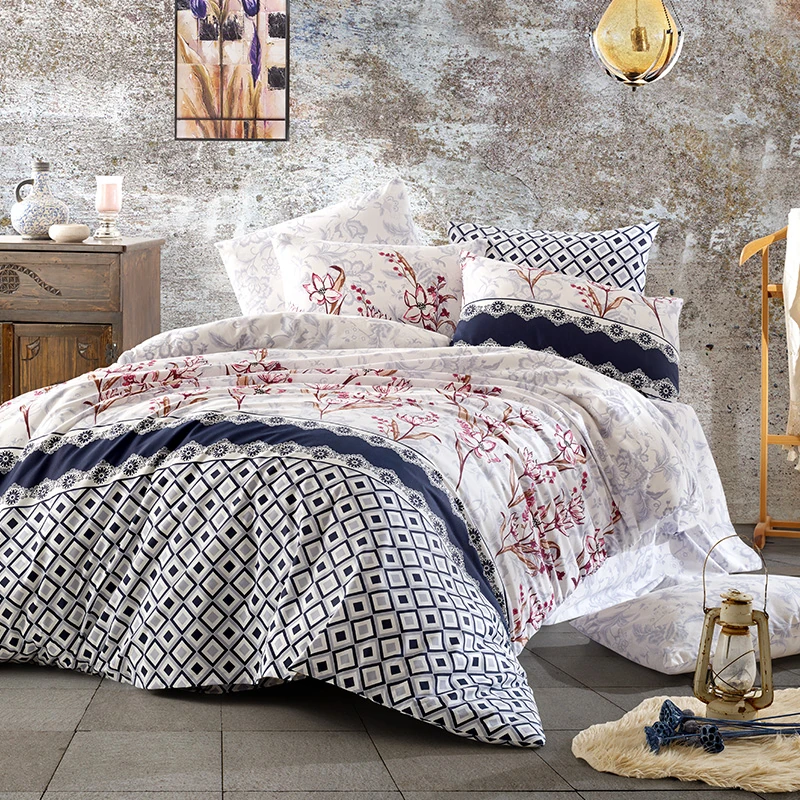 Eva Çift Kişilik %100 Pamuklu Nevresim Takımı