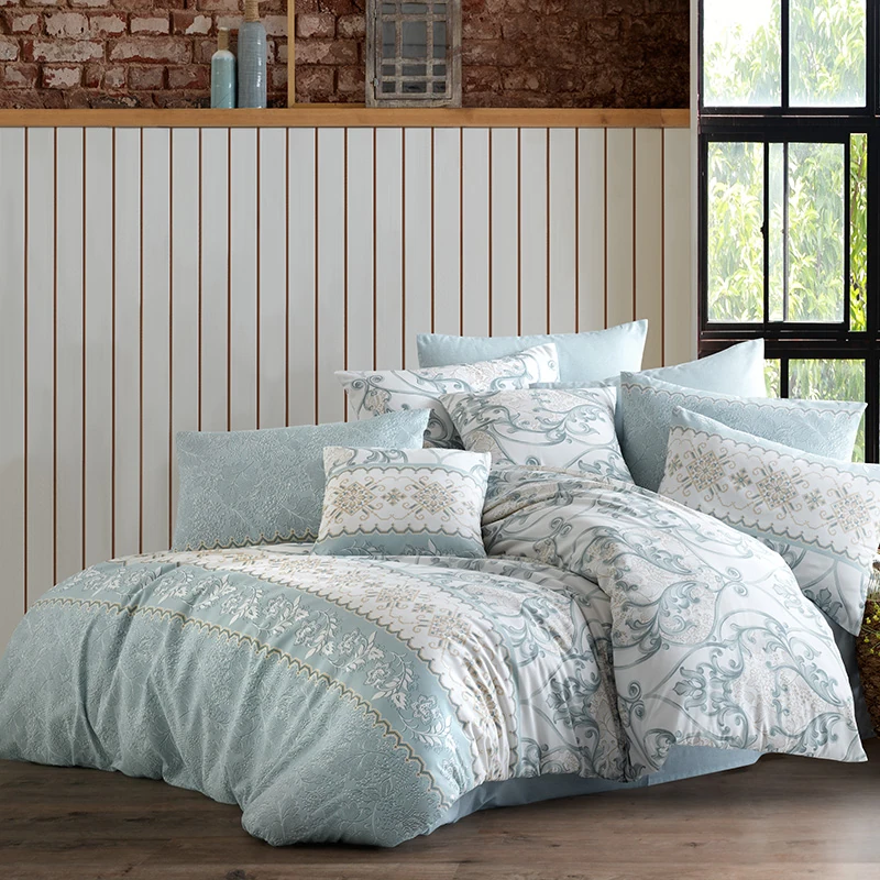 Eva Çift Kişilik %100 Pamuklu Nevresim Takımı