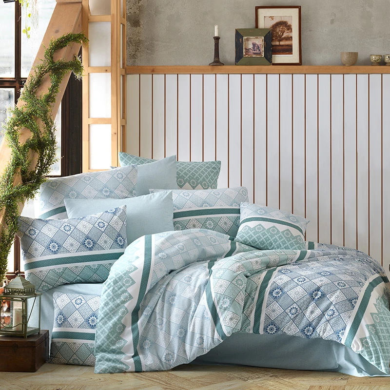 Eva Çift Kişilik %100 Pamuklu Nevresim Takımı