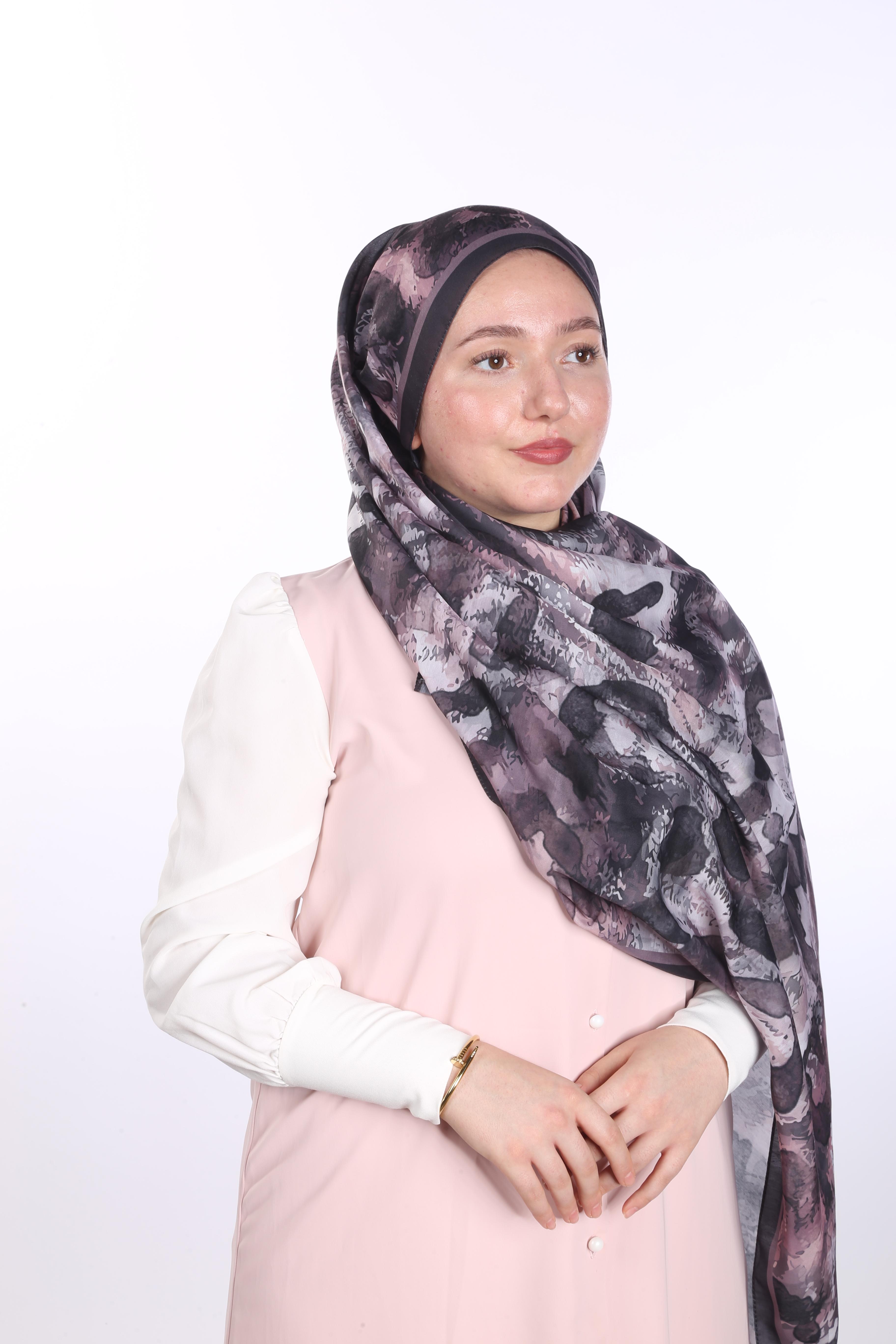 Batic Leopar Desen Soft Şal - Koyu Kahve