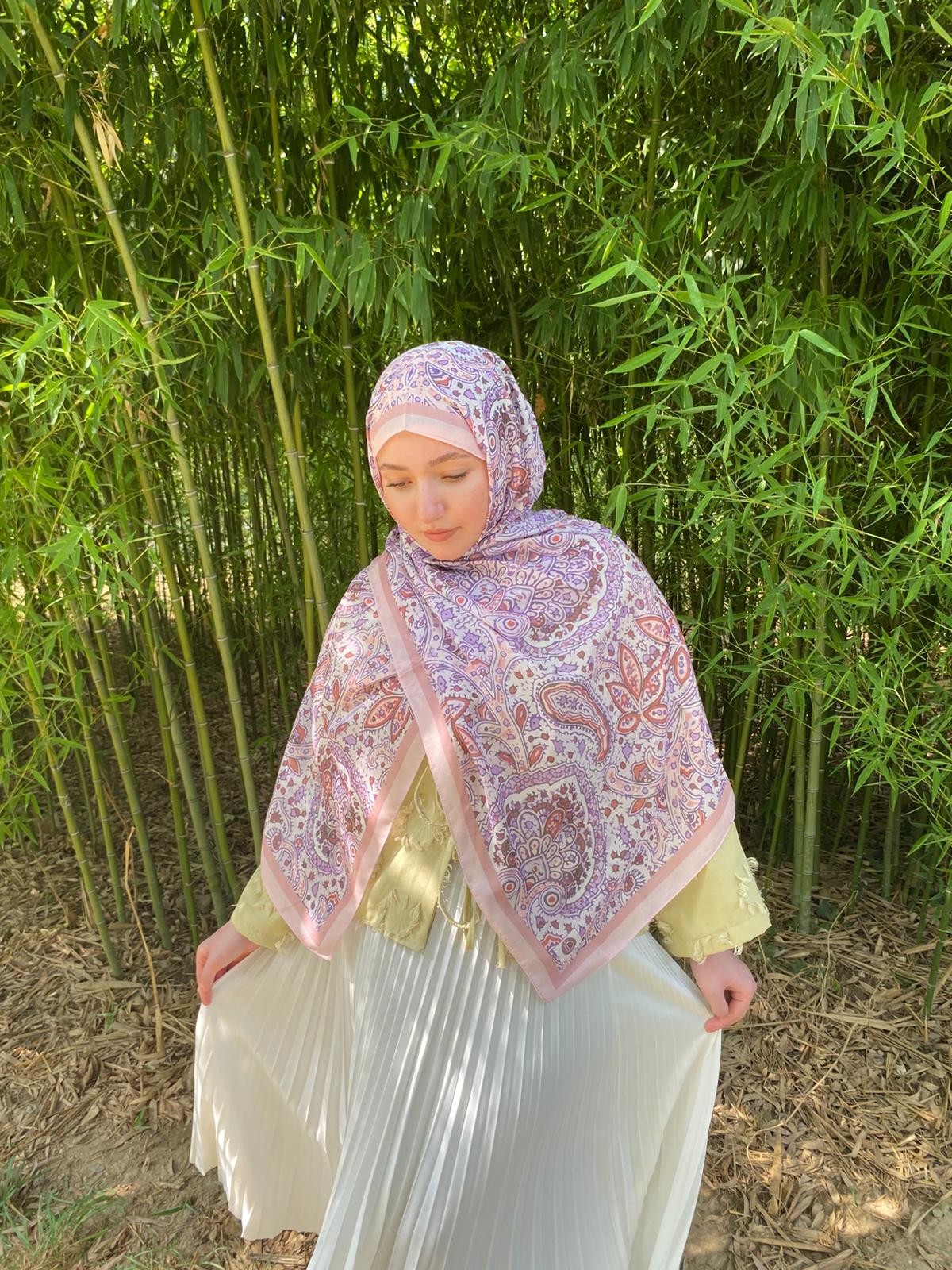 Laila Desen Soft Şal - Pudra