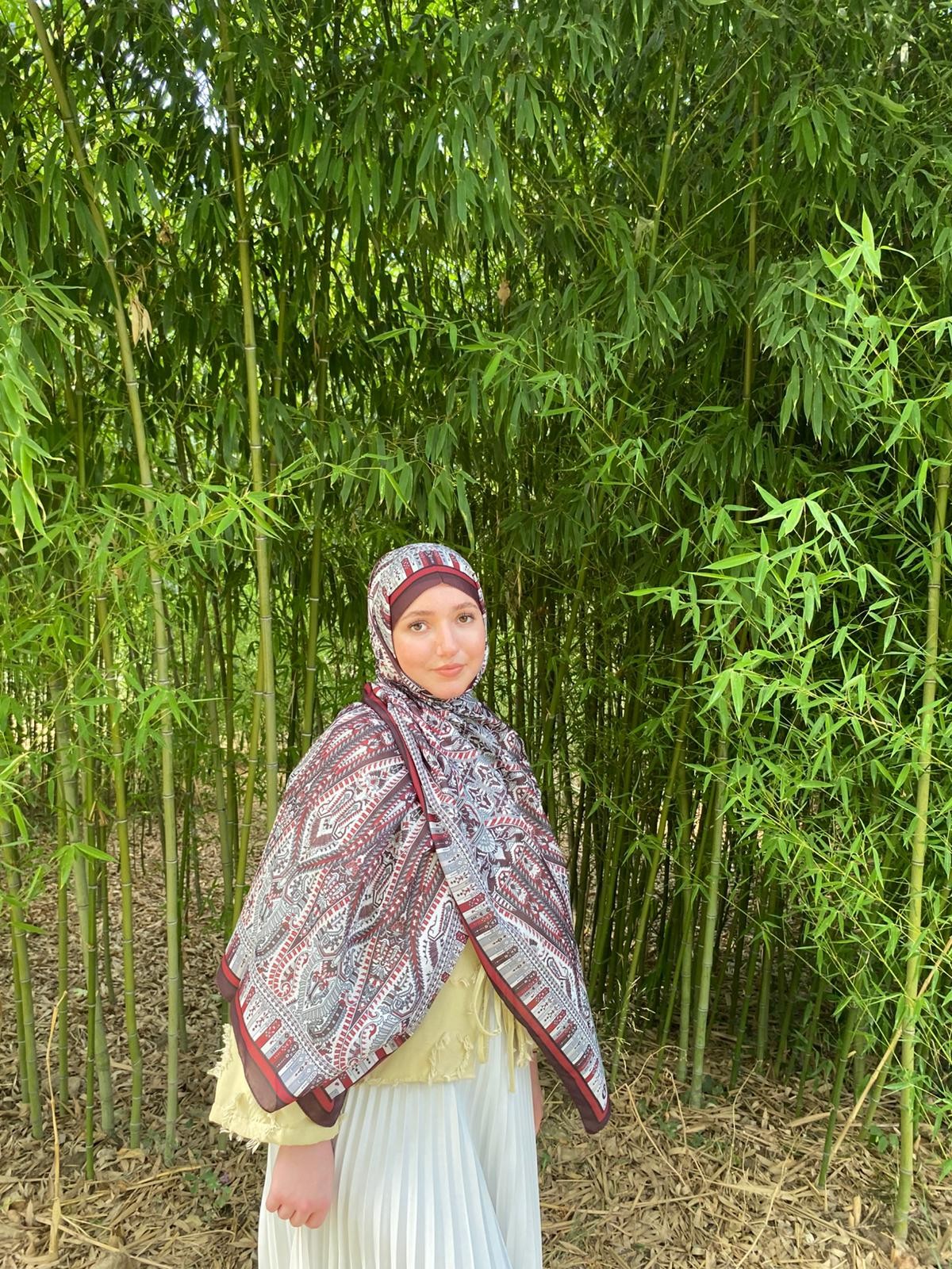 Paisley Desen Soft Şal - Bordo