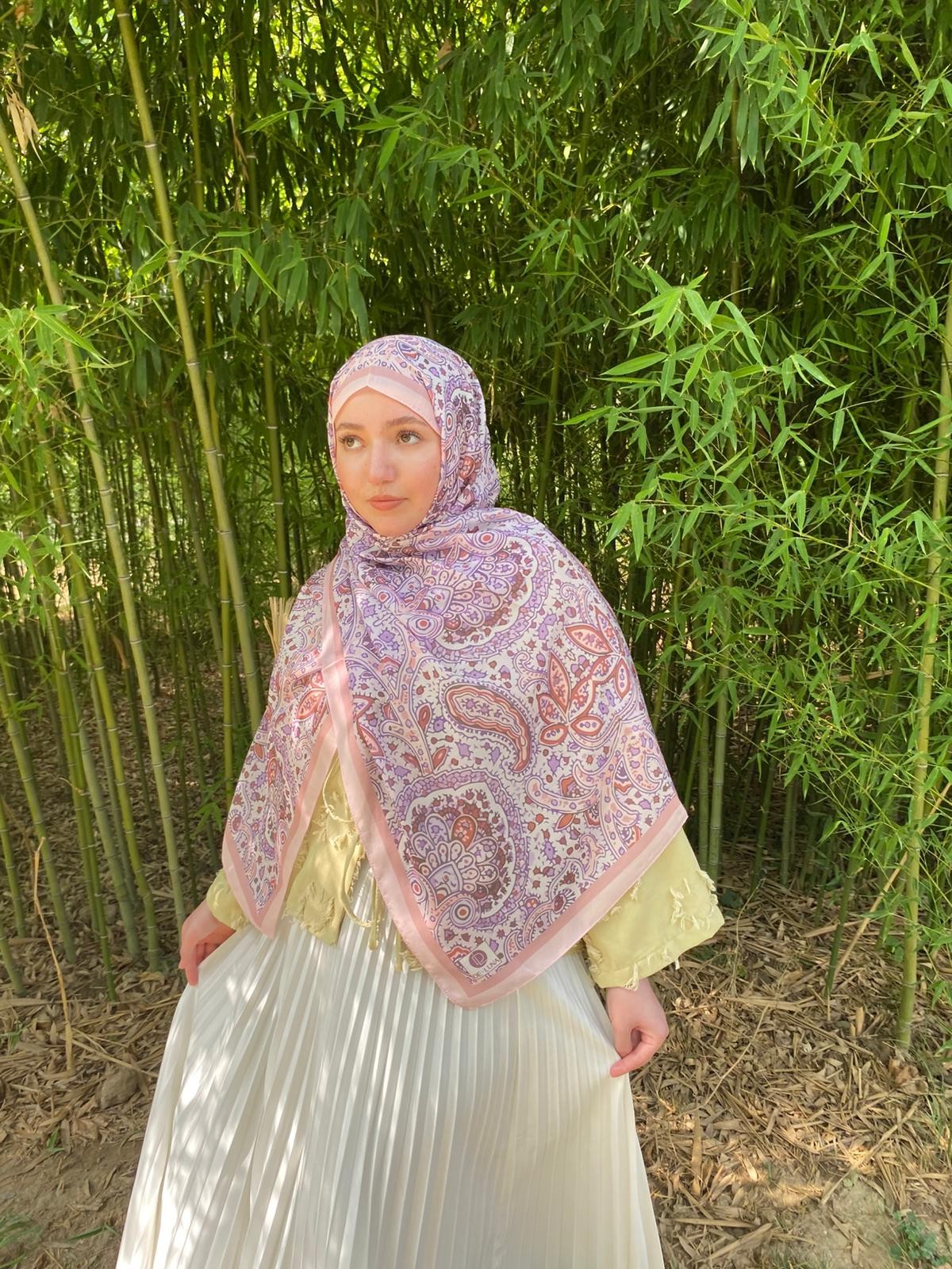 Laila Desen Soft Şal - Pudra