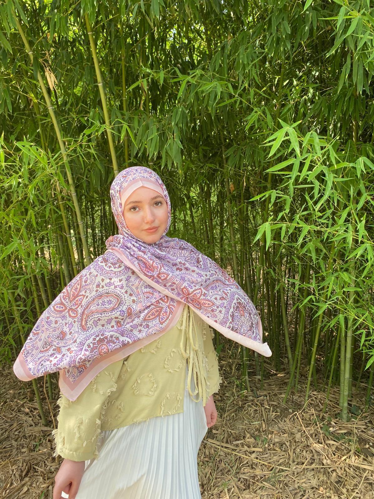 Laila Desen Soft Şal - Pudra