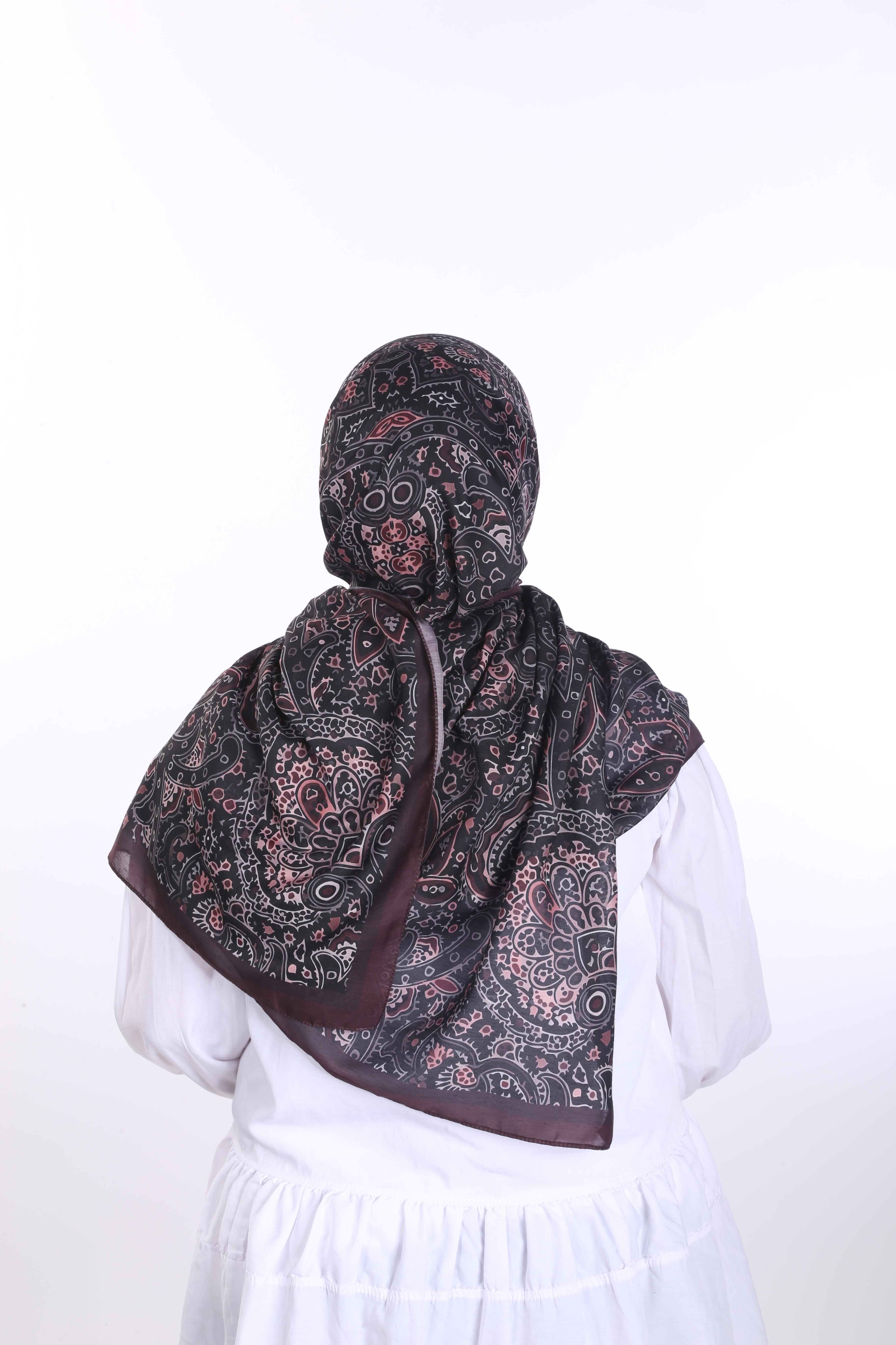 Laila Desen Soft Şal - Bordo