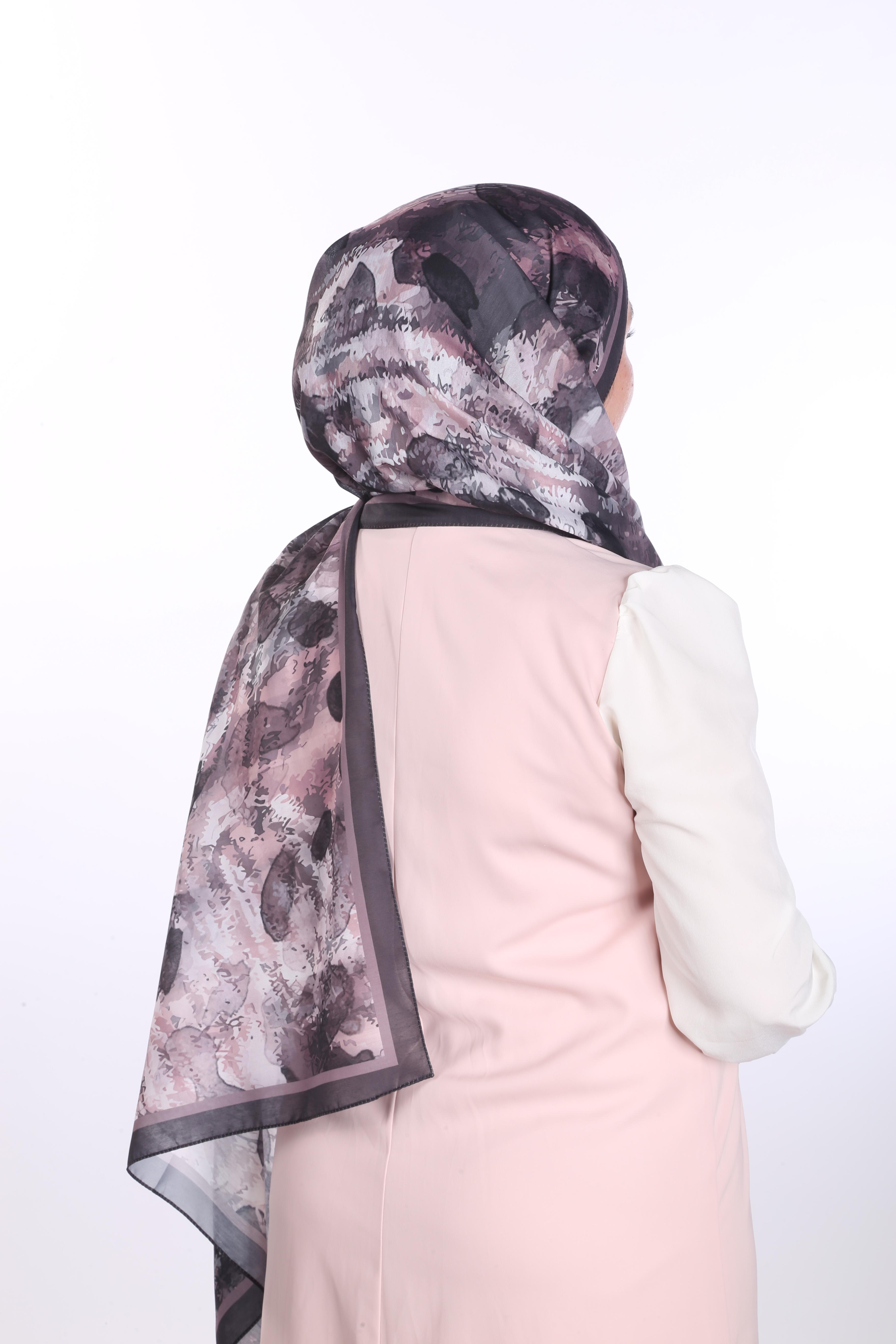 Batic Leopar Desen Soft Şal - Koyu Kahve