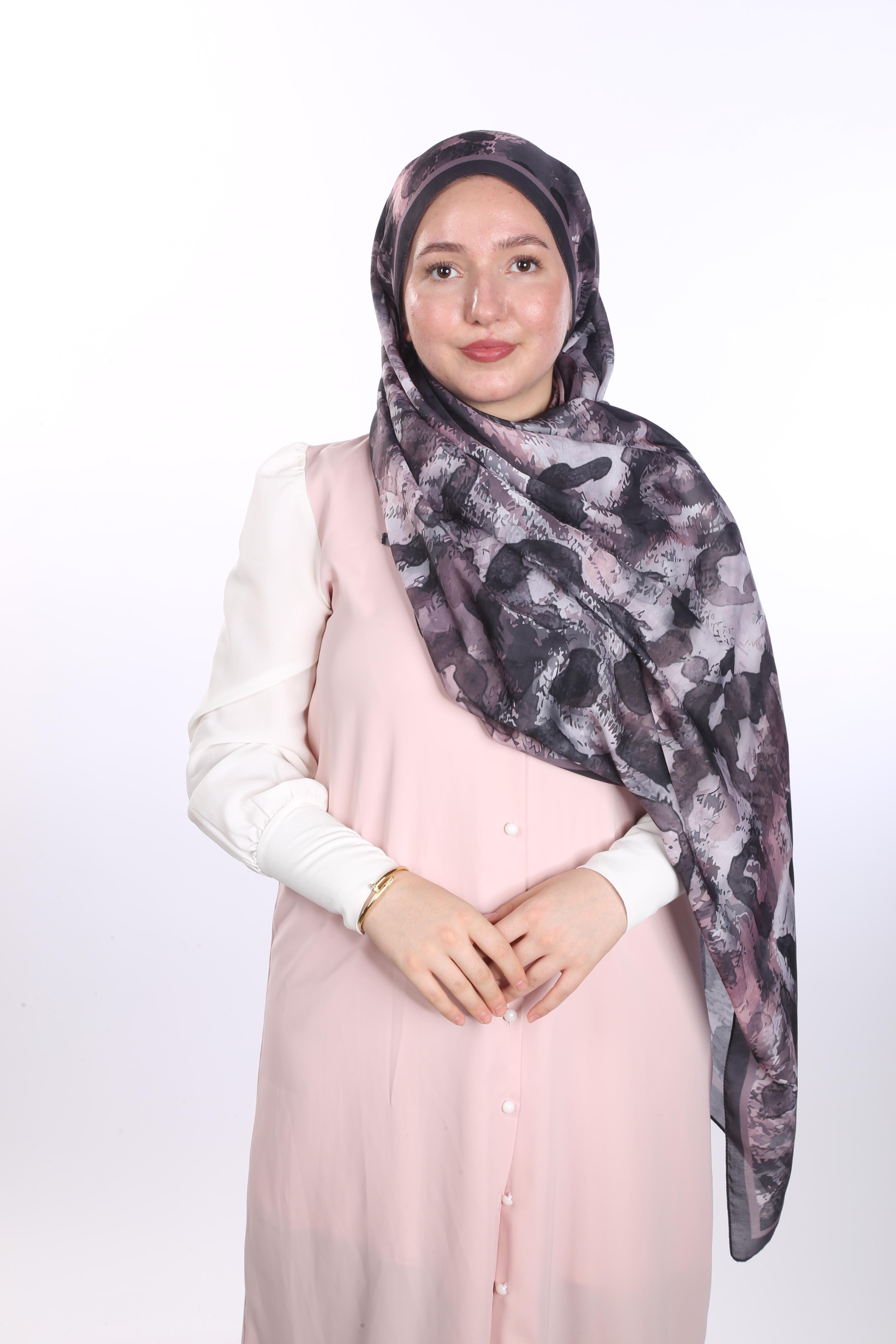 Batic Leopar Desen Soft Şal - Koyu Kahve