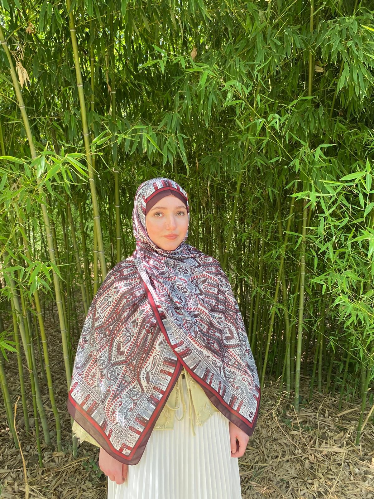 Paisley Desen Soft Şal - Bordo