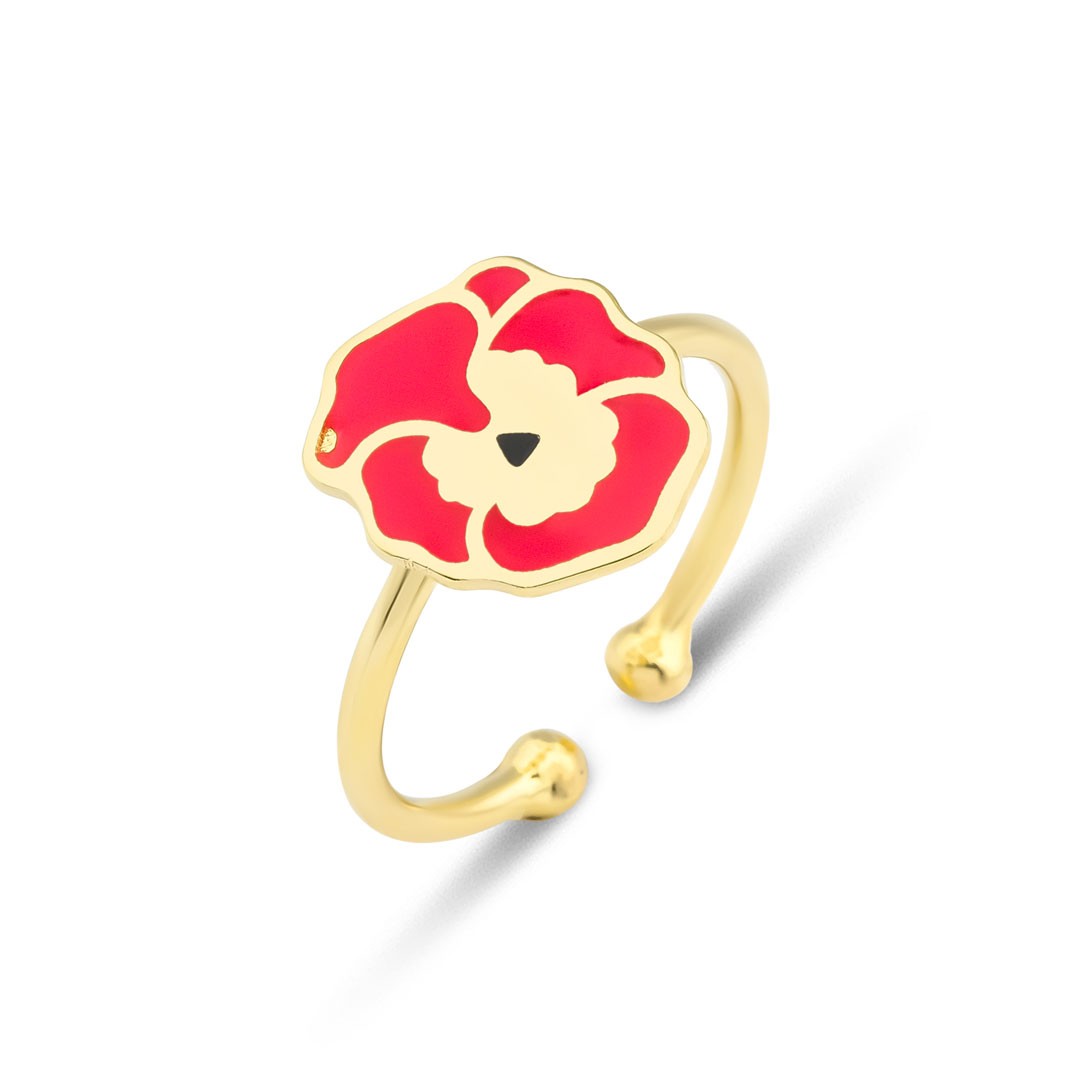 Poppy Flower Ring