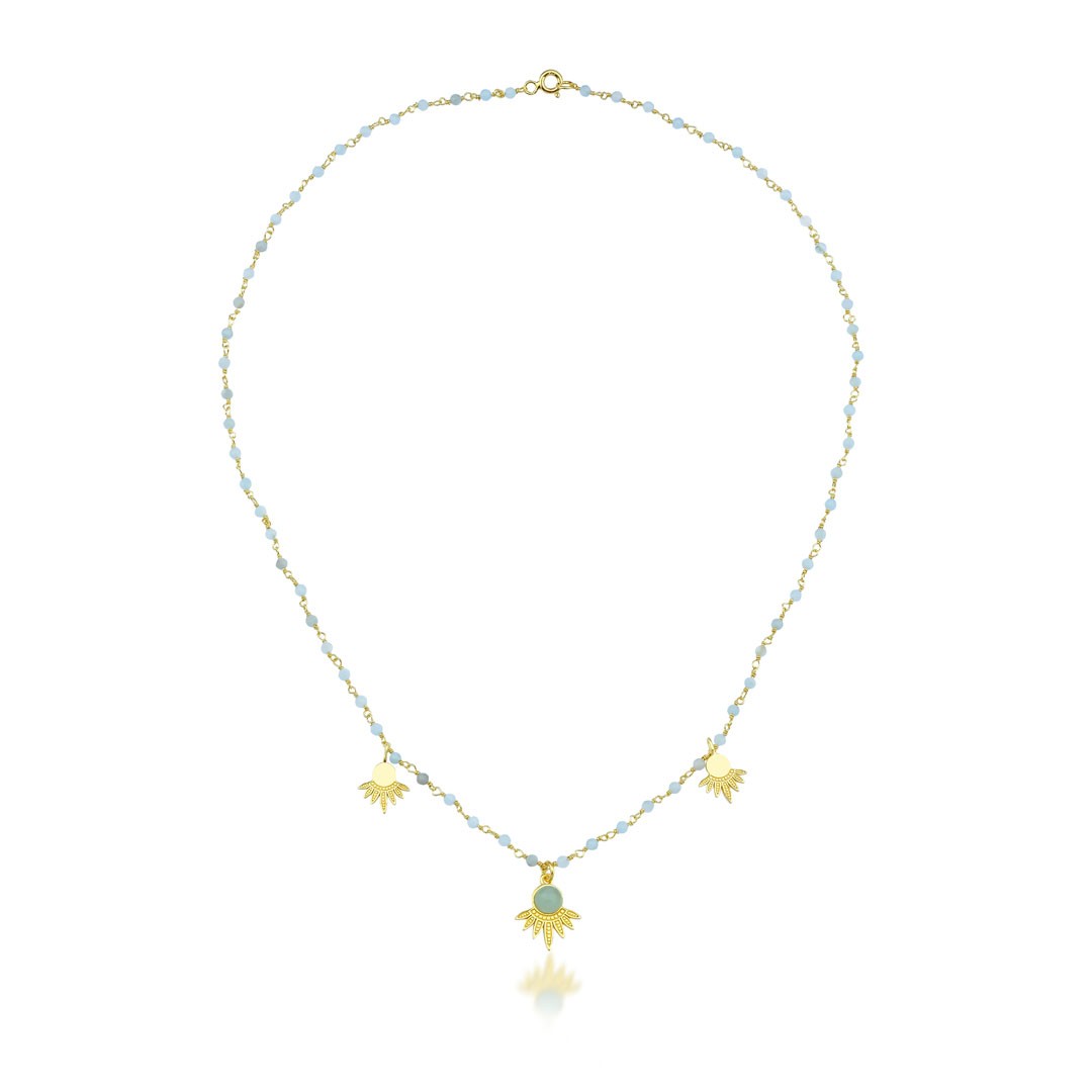 Starburst Aquamarine Necklace
