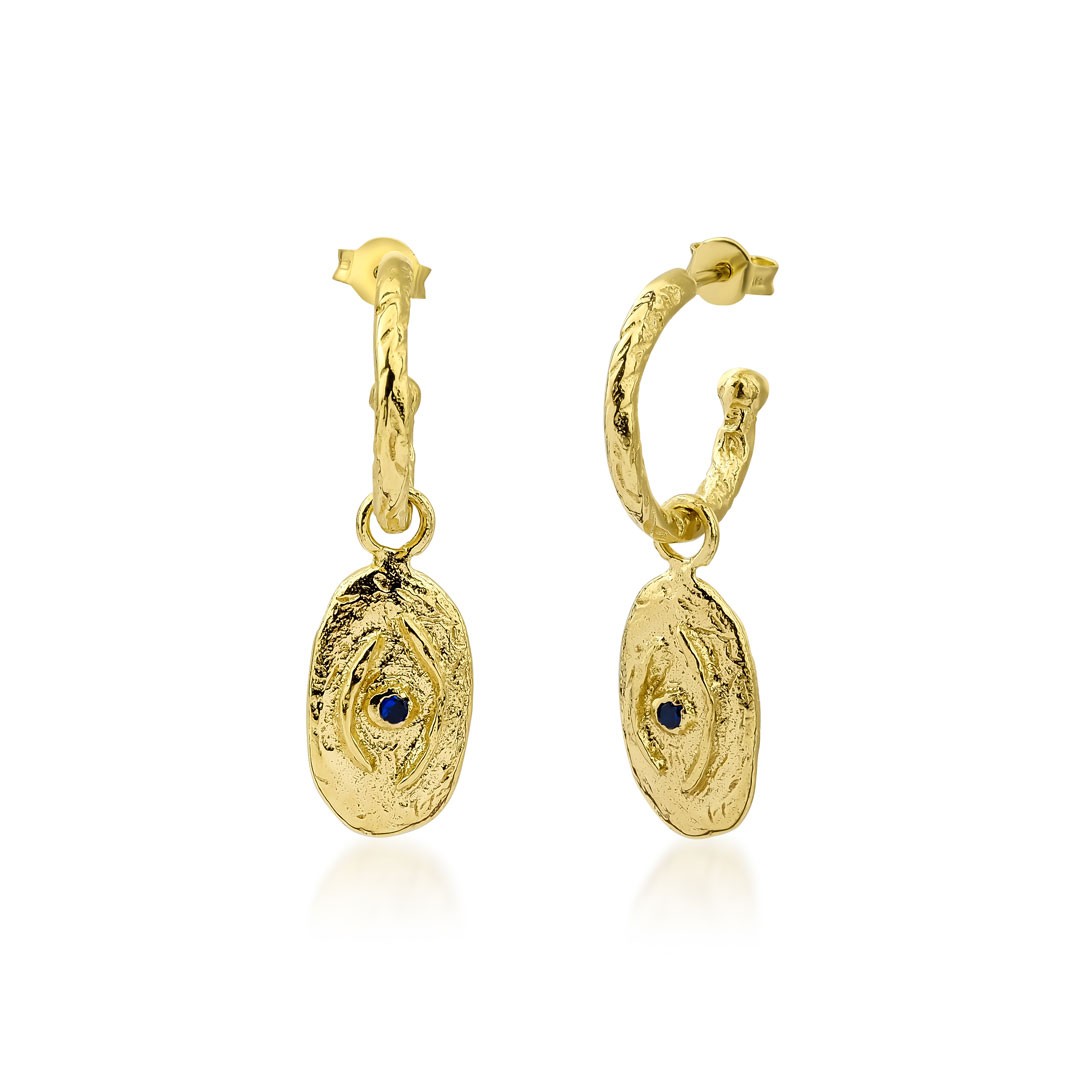 Magic Eye Safir Küpe