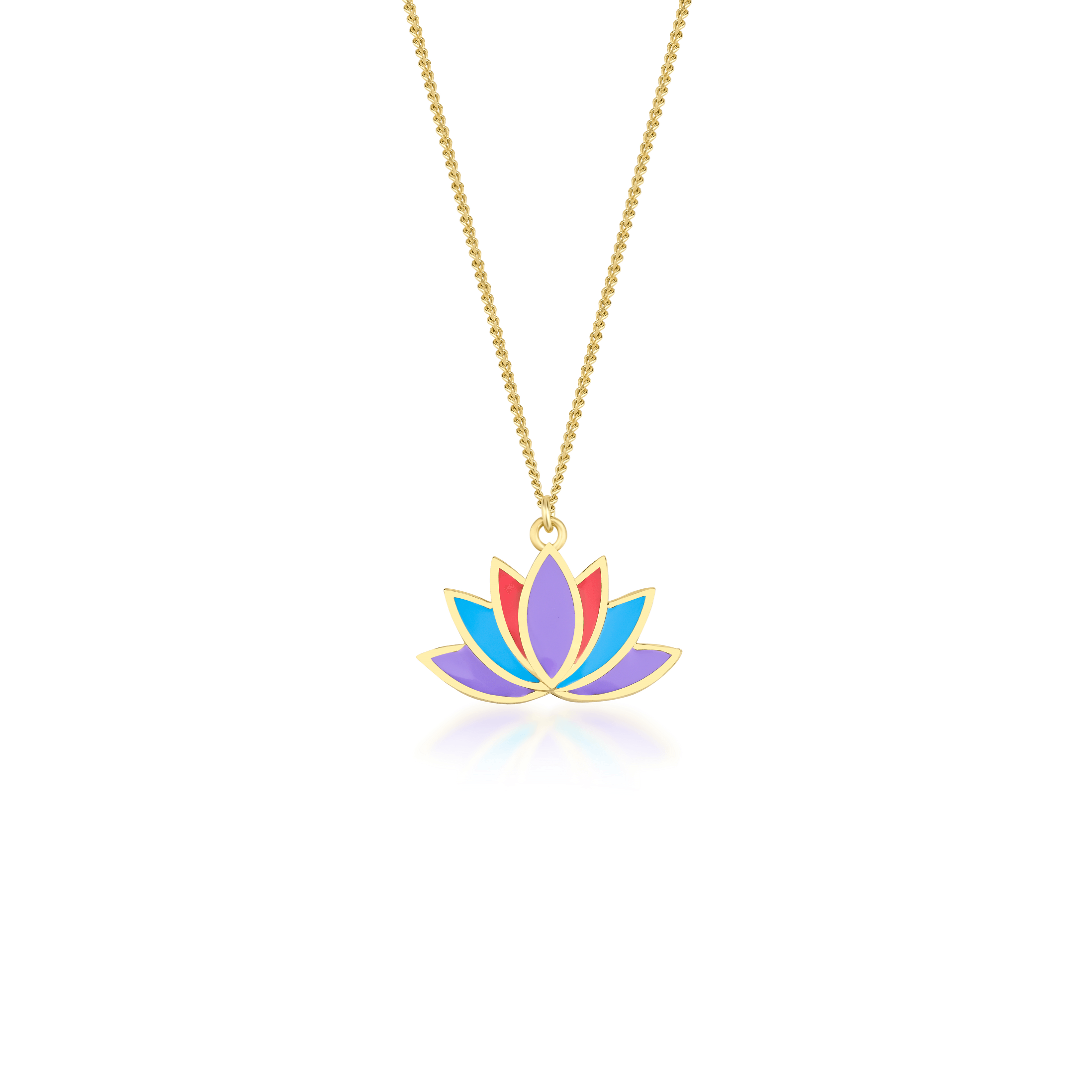 Lotus Enamel Necklace