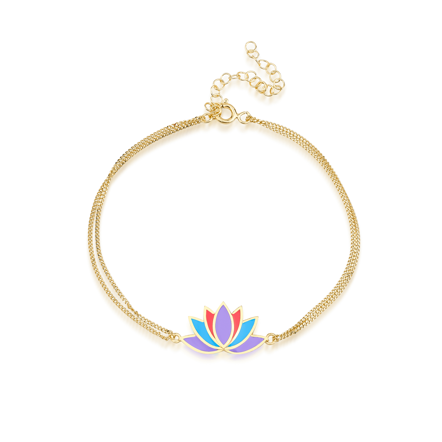Lotus Enamel Bracelet