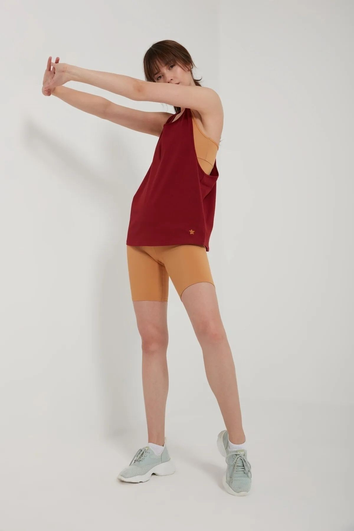 Kadın Oversize Sırt Detaylı Sporcu Atlet Bordo
