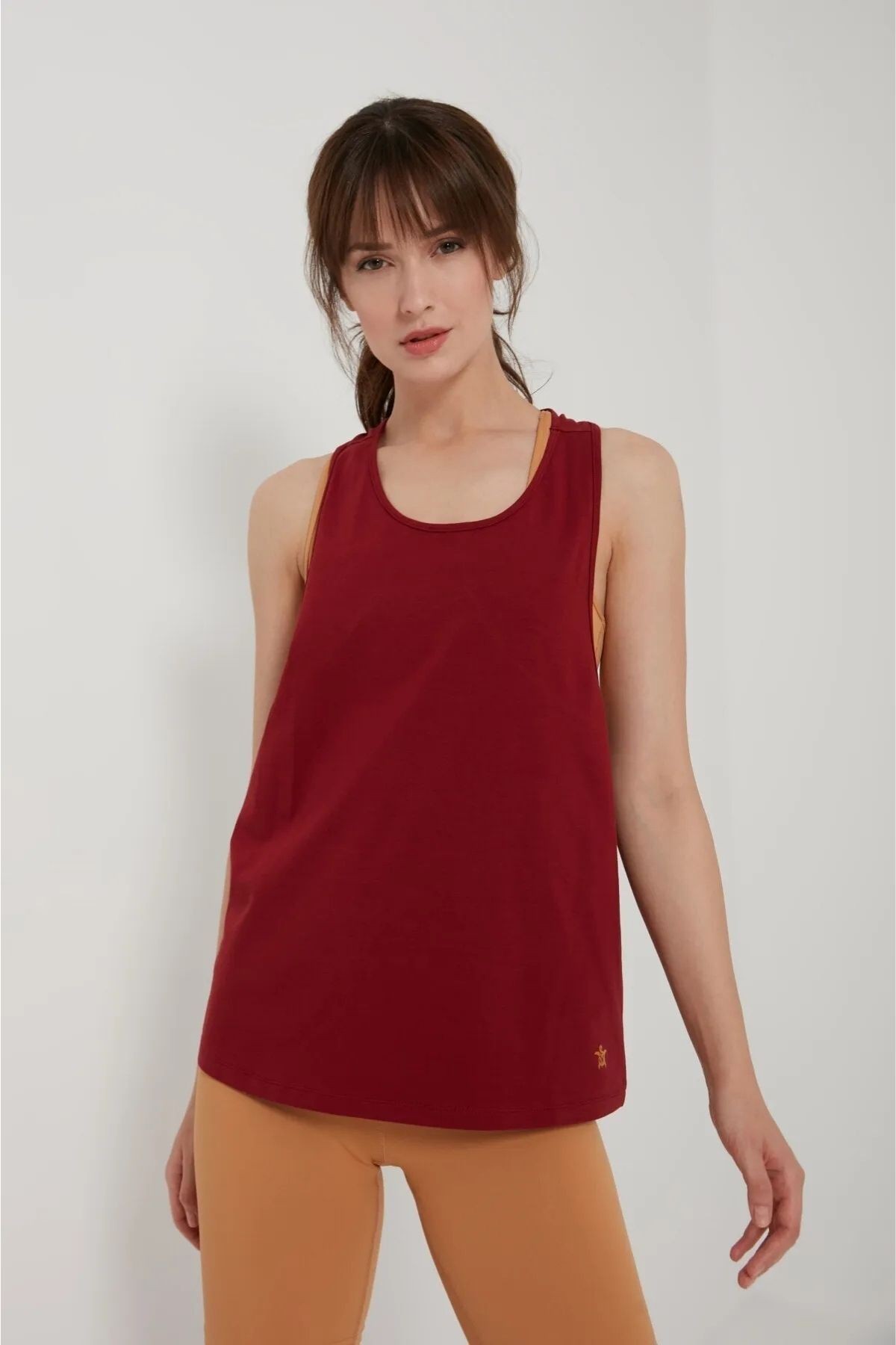 Kadın Oversize Sırt Detaylı Sporcu Atlet Bordo