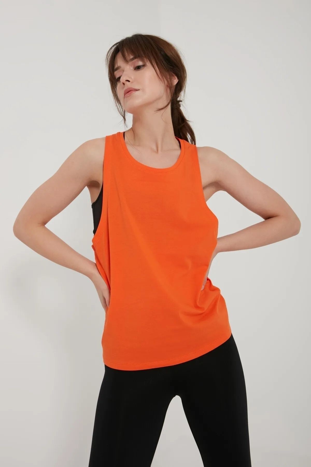 Kadın Oversize Sporcu Atlet Turuncu