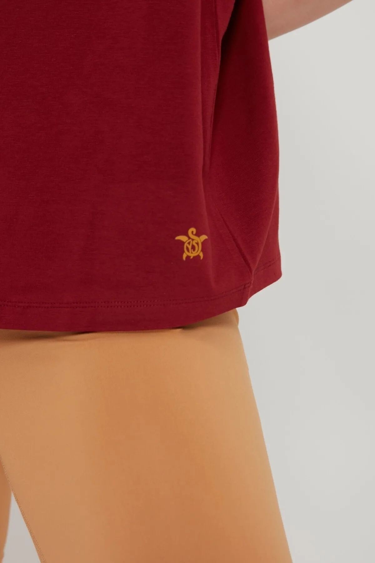 Kadın Oversize Sırt Detaylı Sporcu Atlet Bordo