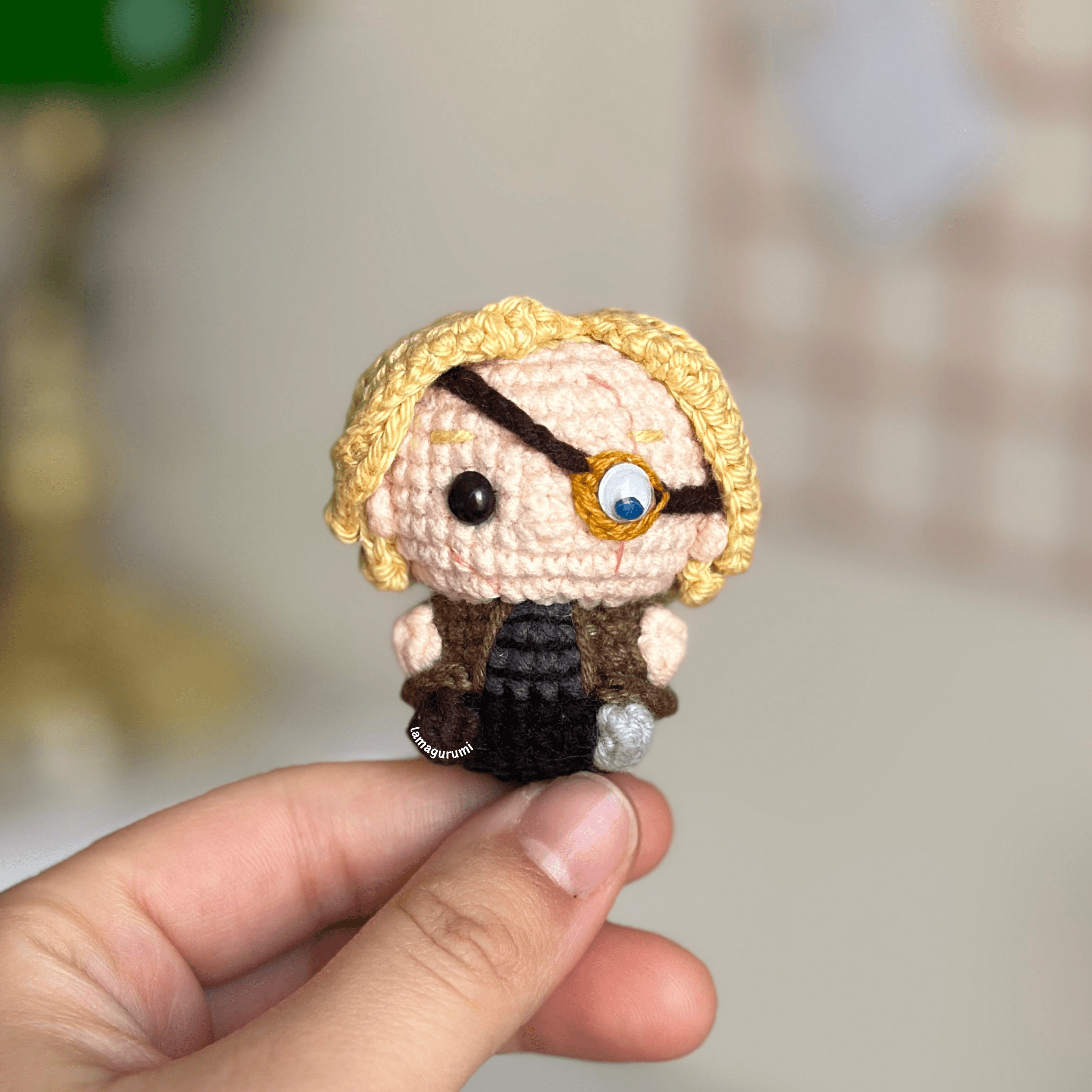 Crochet Pattern for One-Eyed Wizard Amigurumi (PDF) (English)