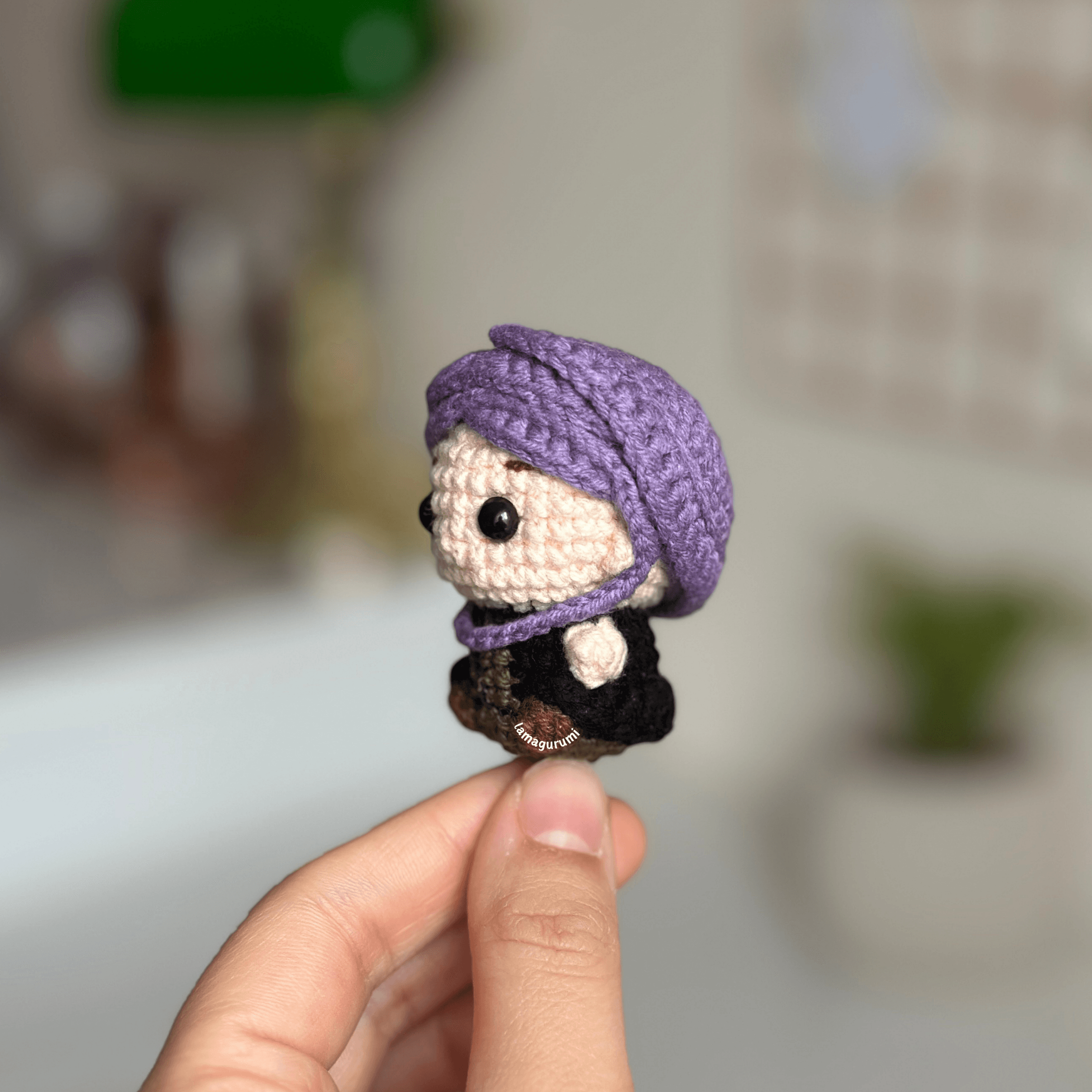 Crochet Pattern for Two-Faced Wizard Amigurumi (PDF) (English)