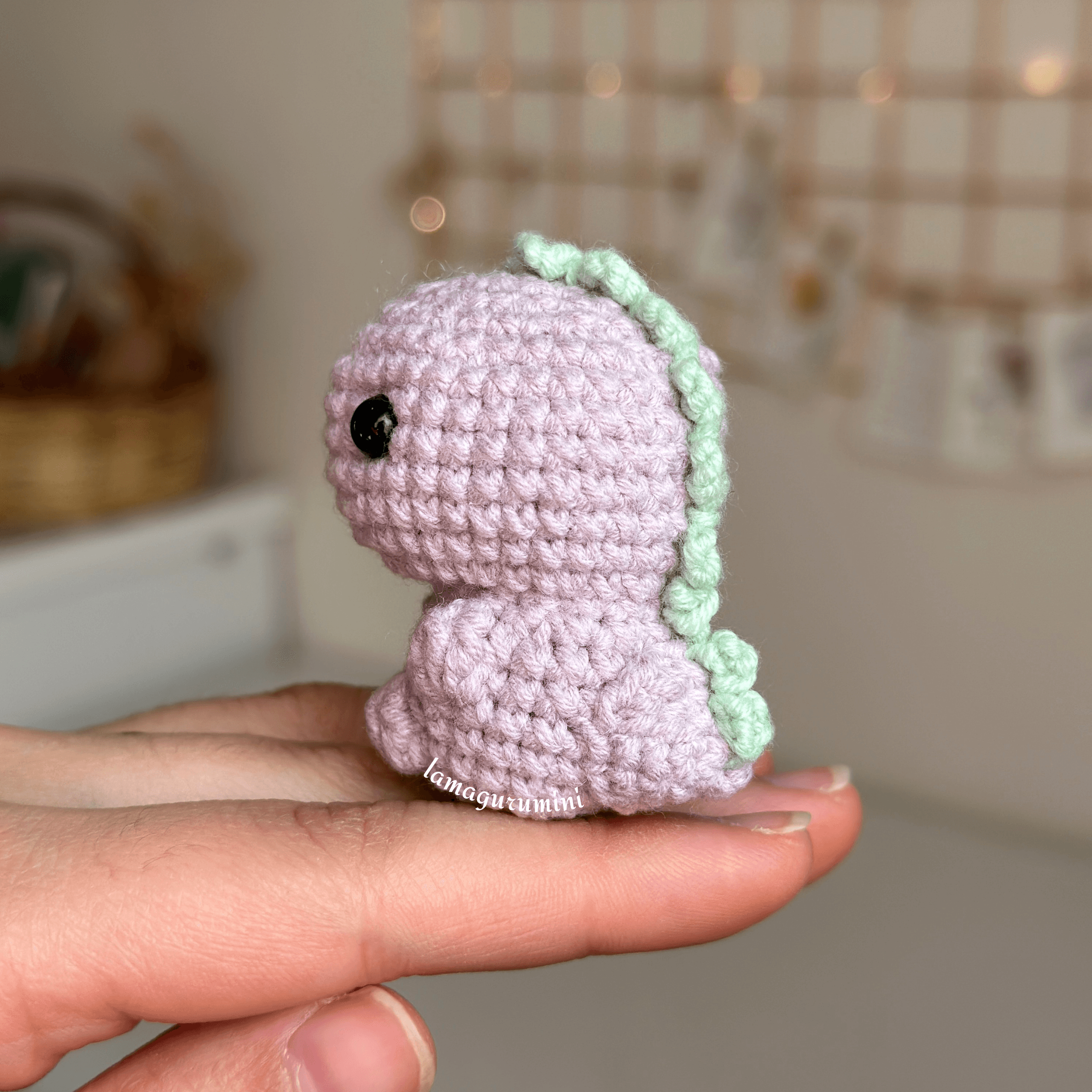Baby Dinosaur Low-Sew Amigurumi Crochet Pattern (PDF) (English)