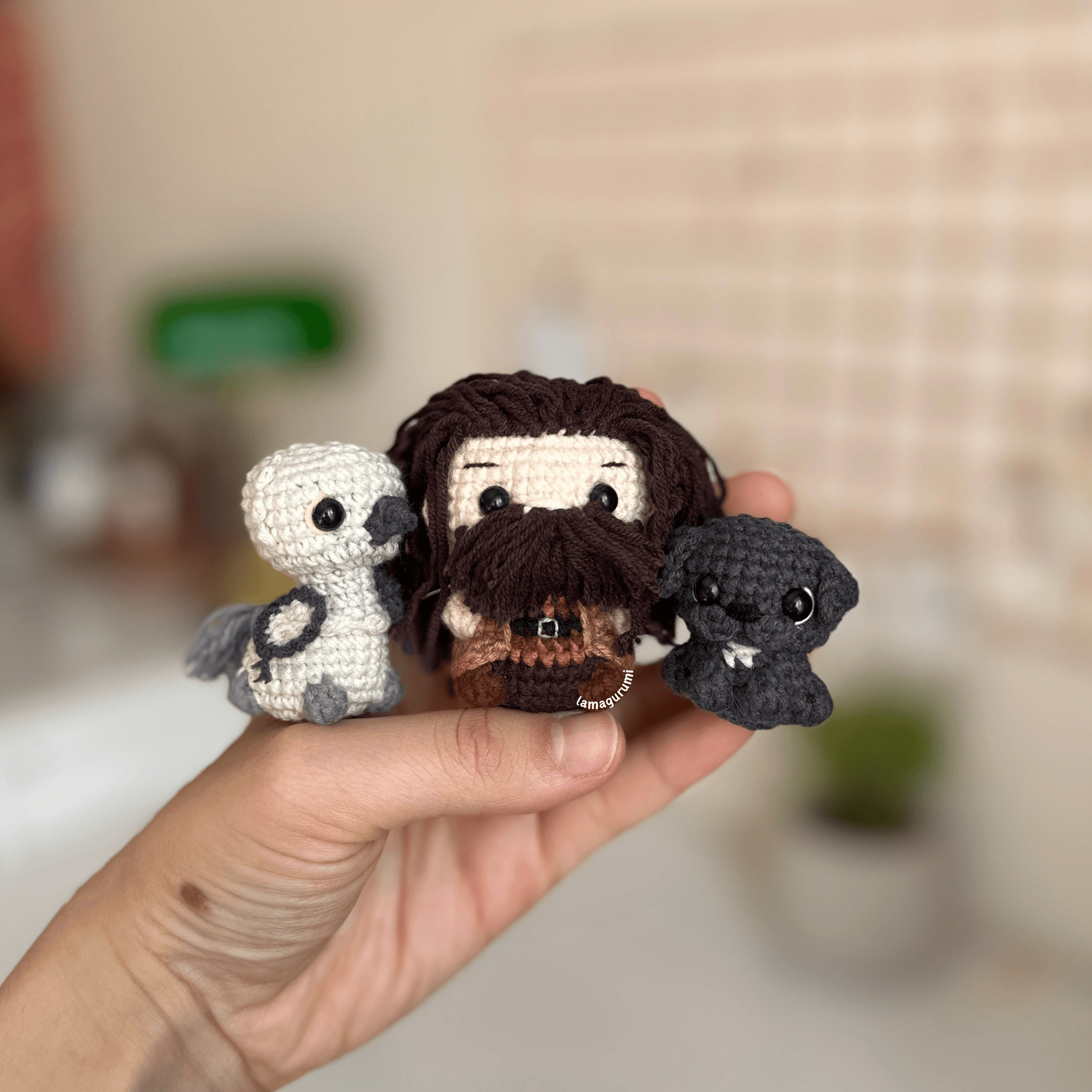 Crochet Pattern for Giant Wizard & Dog Amigurumi (PDF) (English)