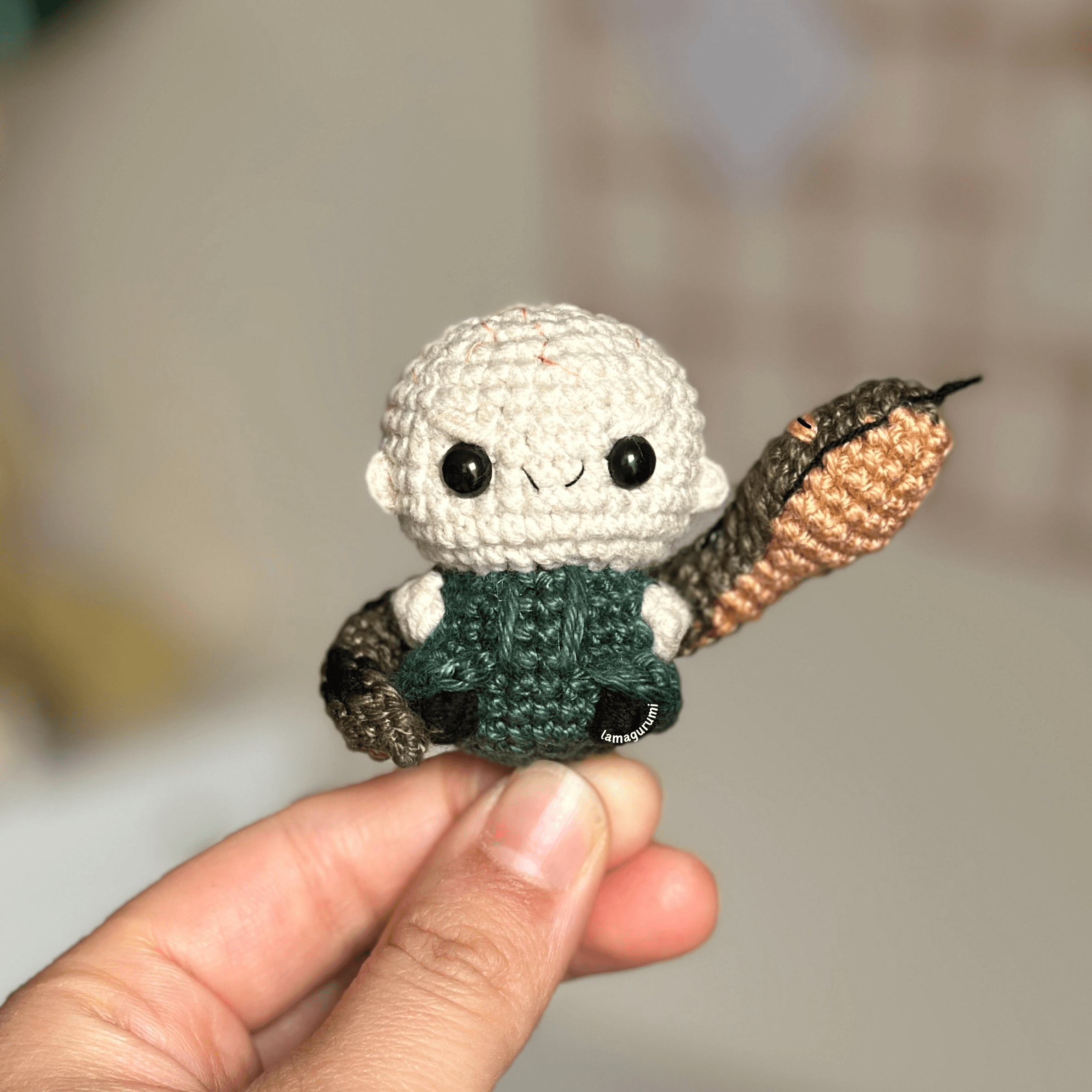 Crochet Pattern for Dark Wizard & Snake Amigurumi (PDF) (English)