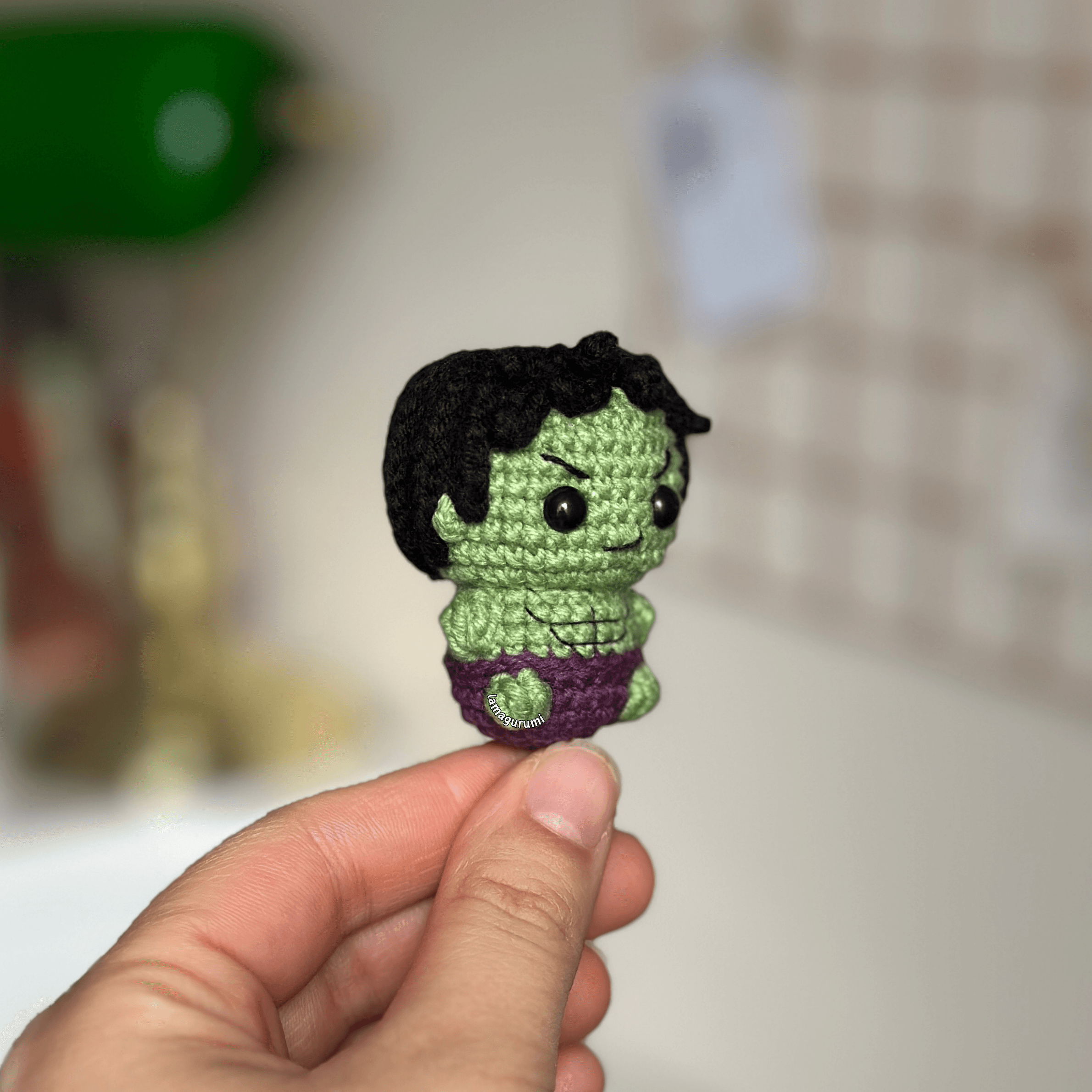 Crochet Pattern for The Angry Green Hero Amigurumi (English) (PDF)