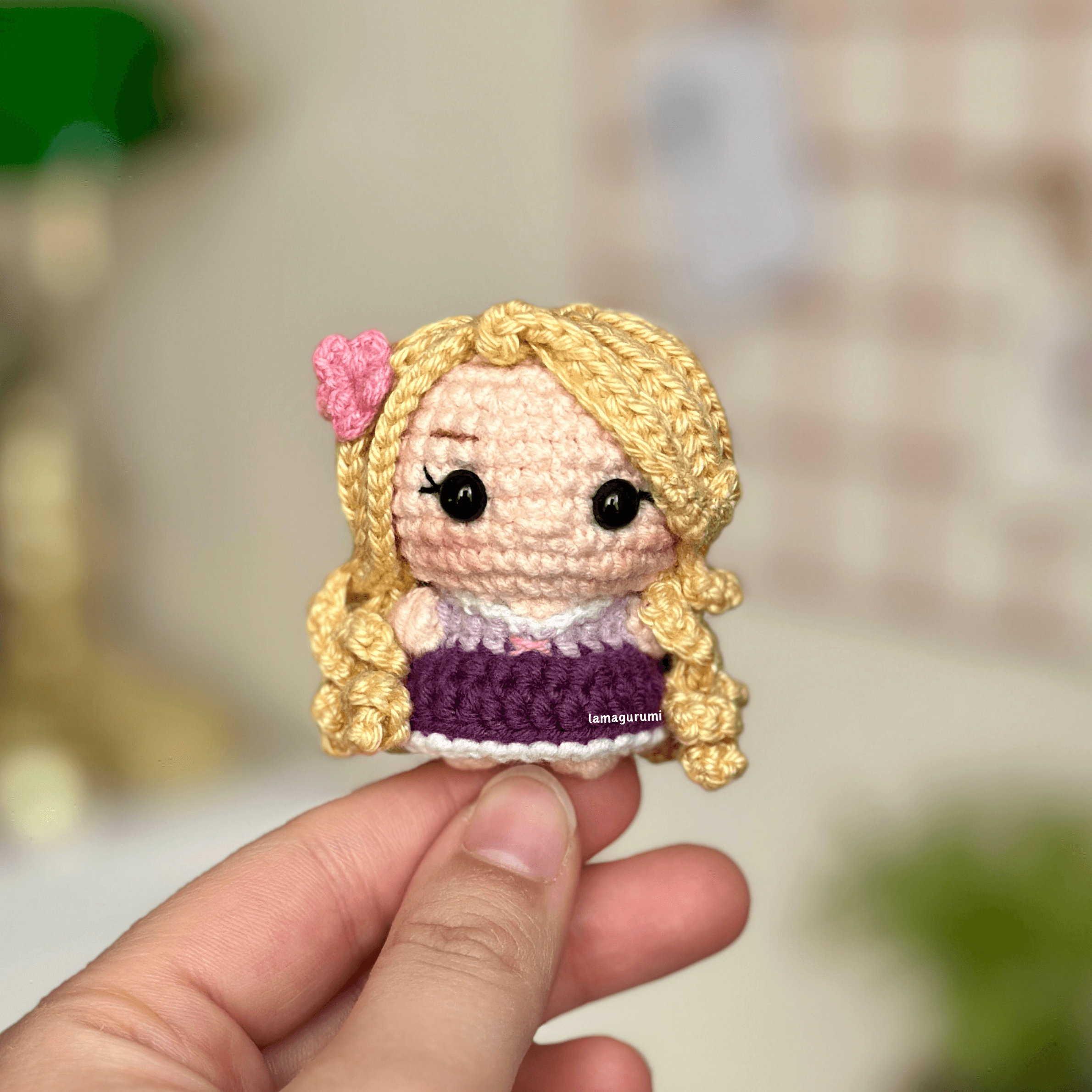 Crochet Pattern for Princess Long Hair Amigurumi (PDF) (English)
