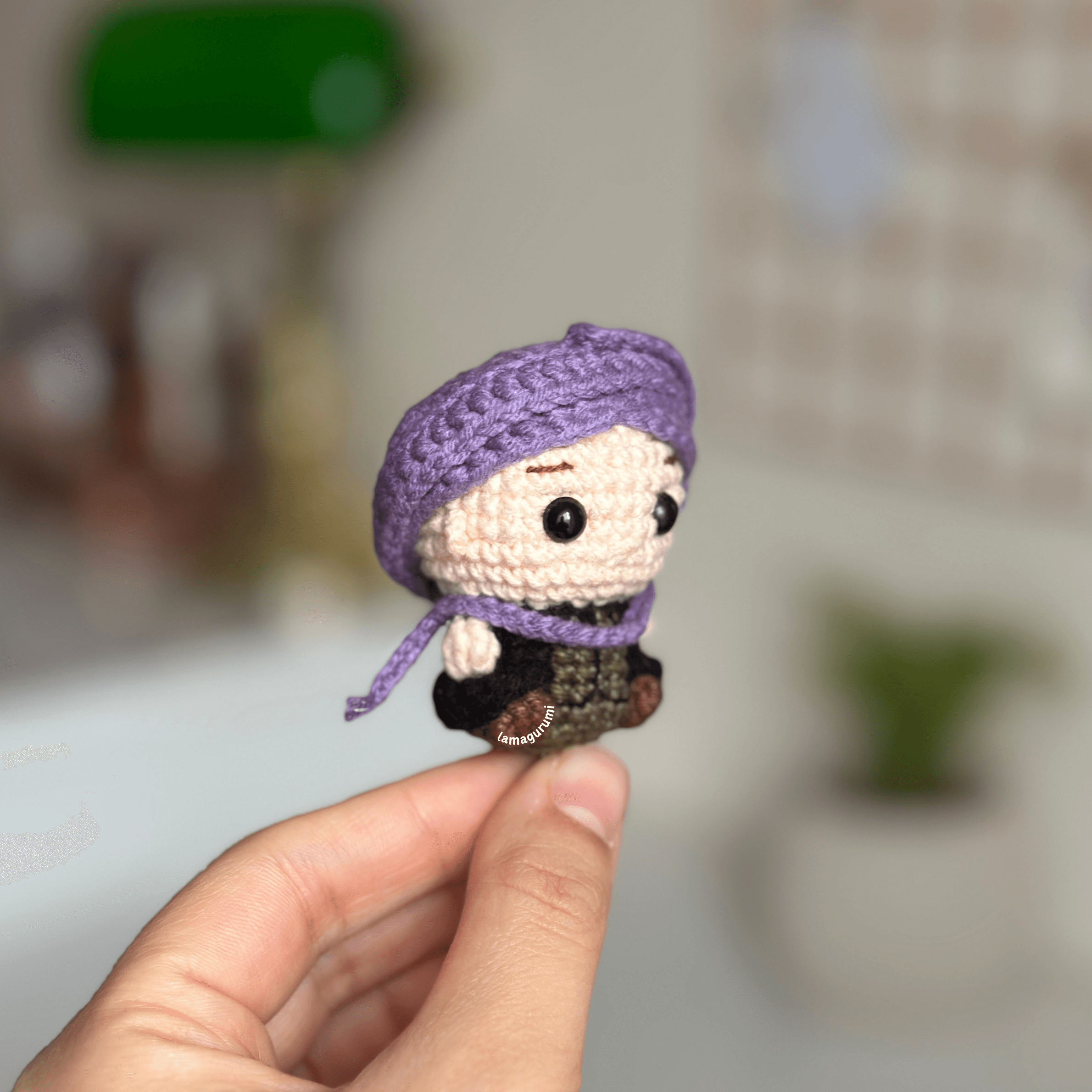 Crochet Pattern for Two-Faced Wizard Amigurumi (PDF) (English)