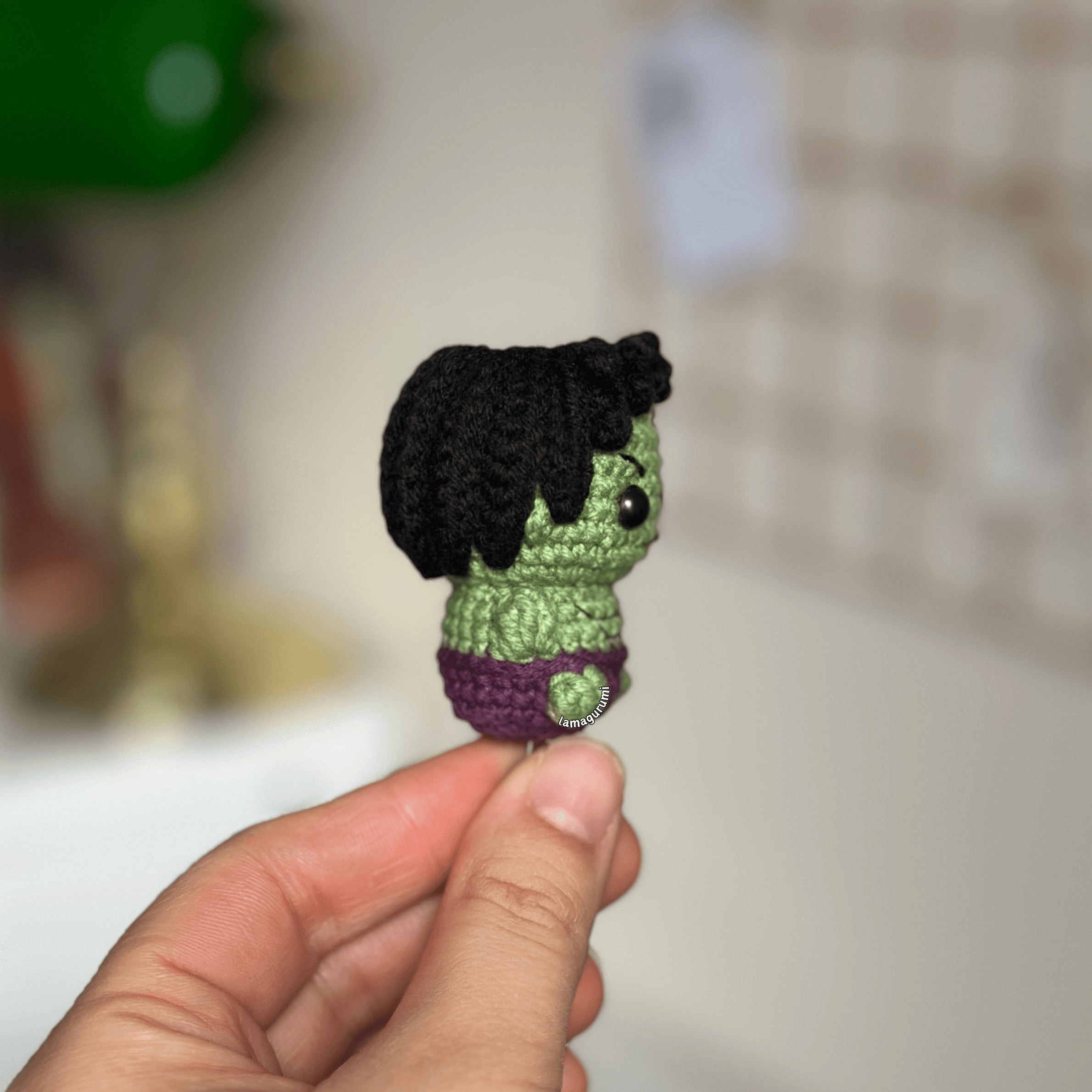 Crochet Pattern for The Angry Green Hero Amigurumi (English) (PDF)