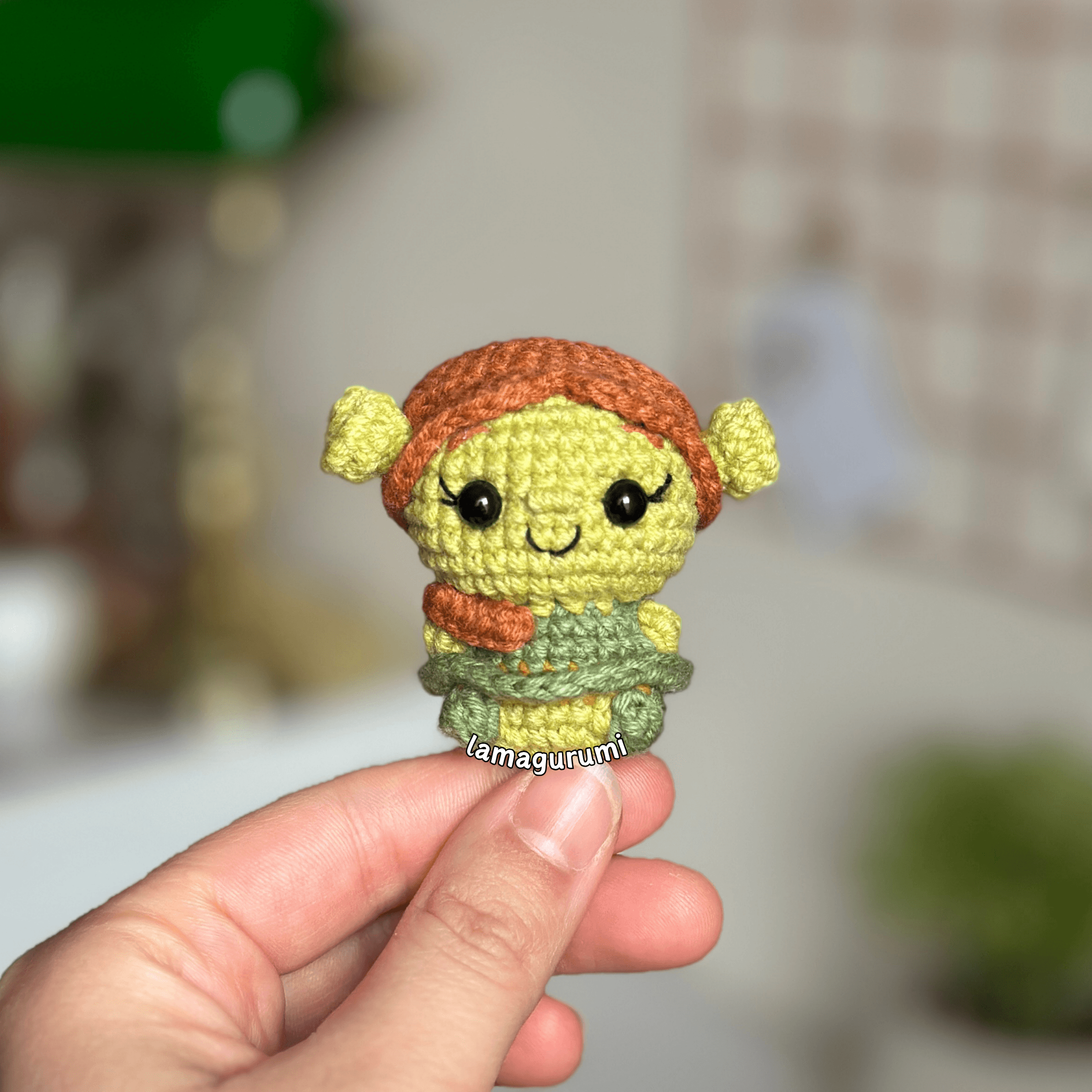 Crochet Pattern For Lovely Green Ogre Princess (PDF) (English)