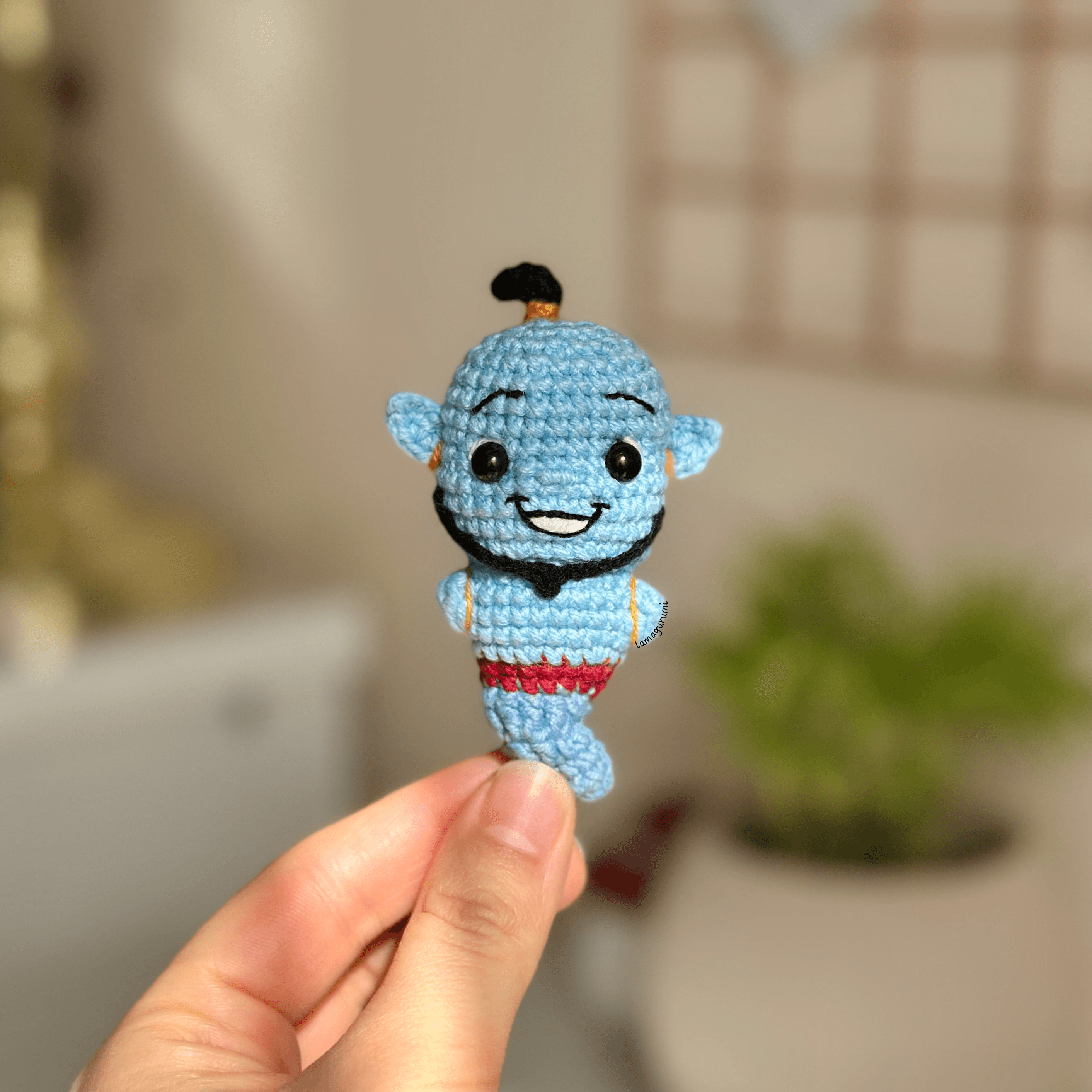 Crochet Pattern for magic Lamp boy, Cheeky monkey and Lamp spirit Amigurumi (PDF) (English)