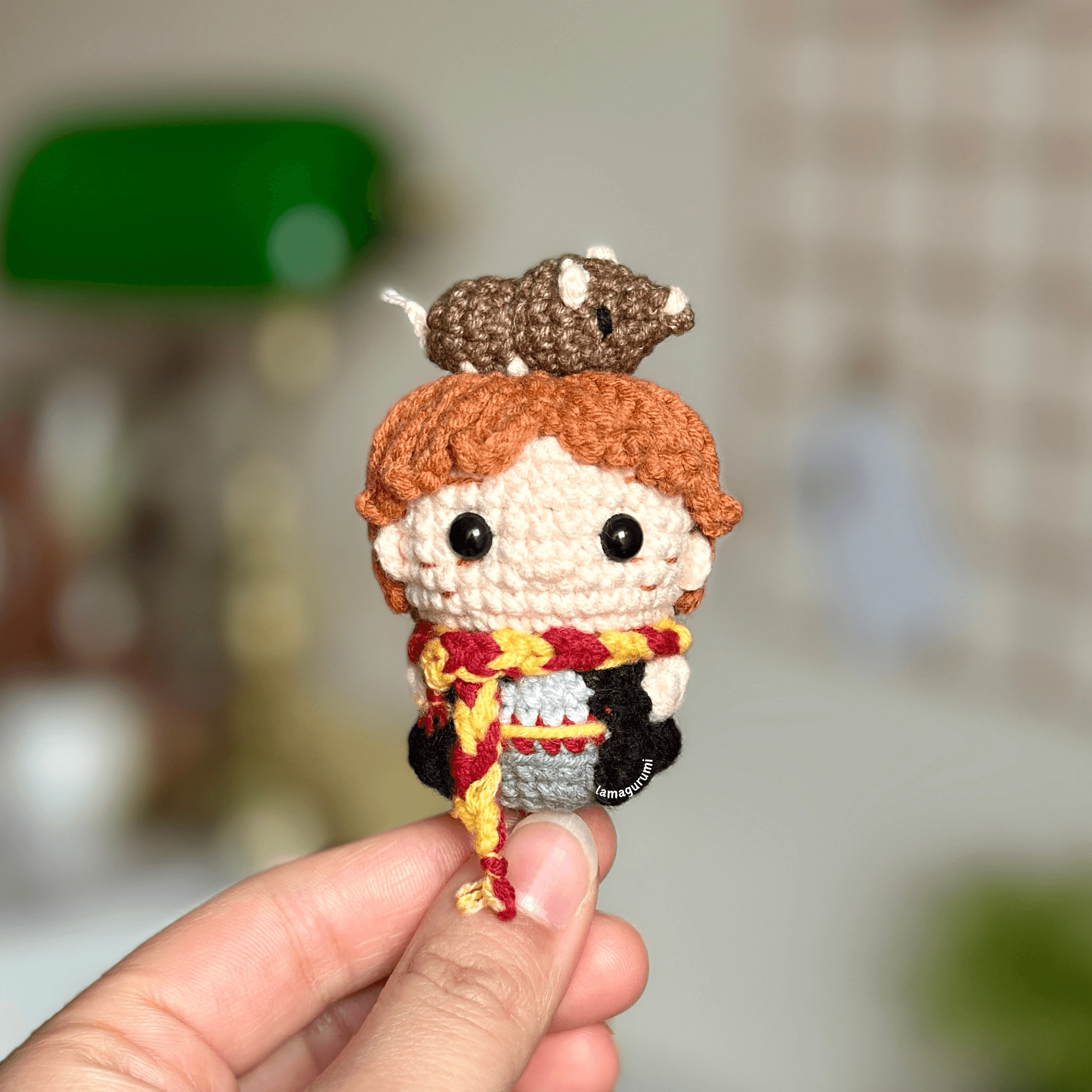 Crochet Pattern for Red Wizard & Mouse Amigurumi (PDF) (English)