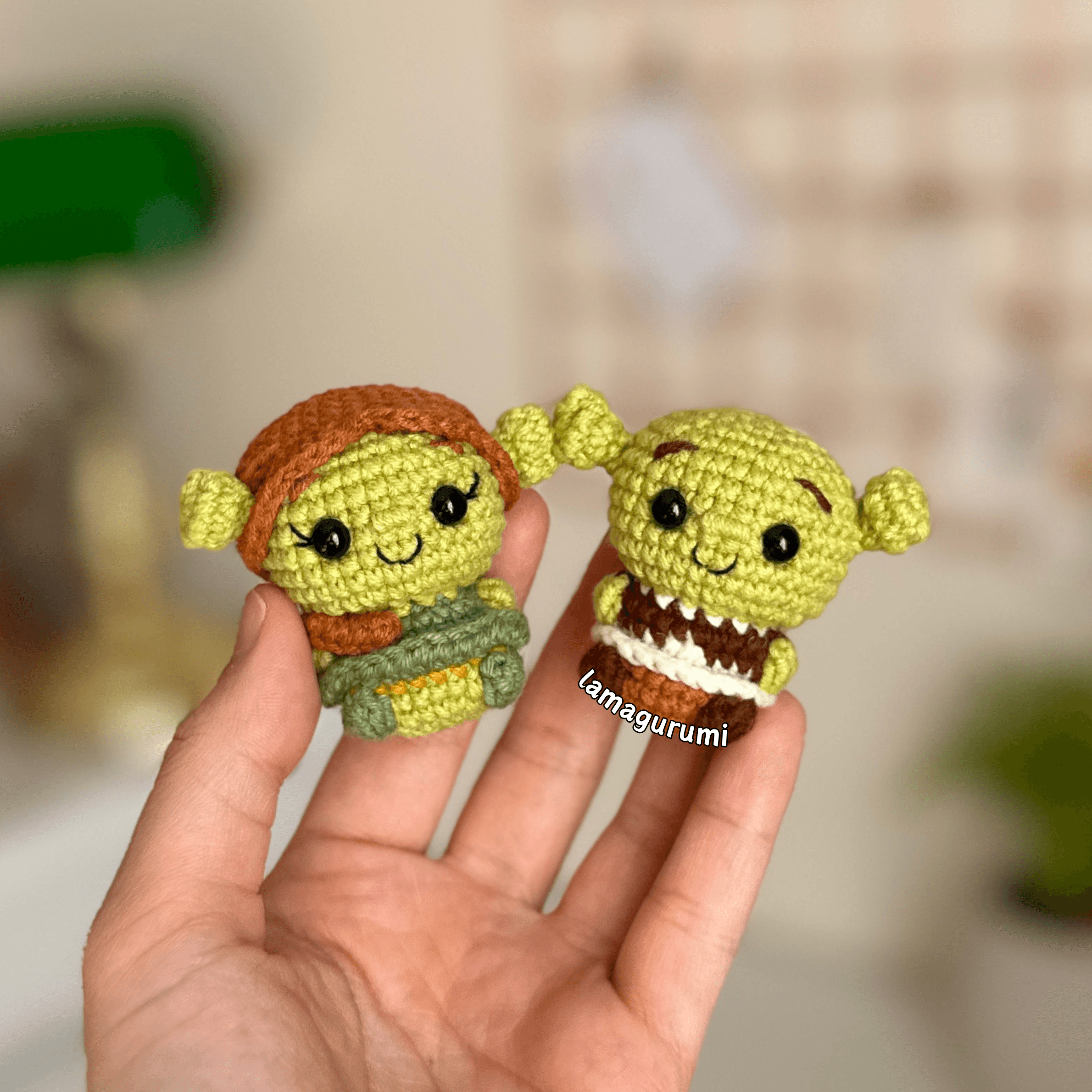 Low-Sew 3in1 Bundle PDF Amigurumi English Crochet Pattern Green Ogre Family