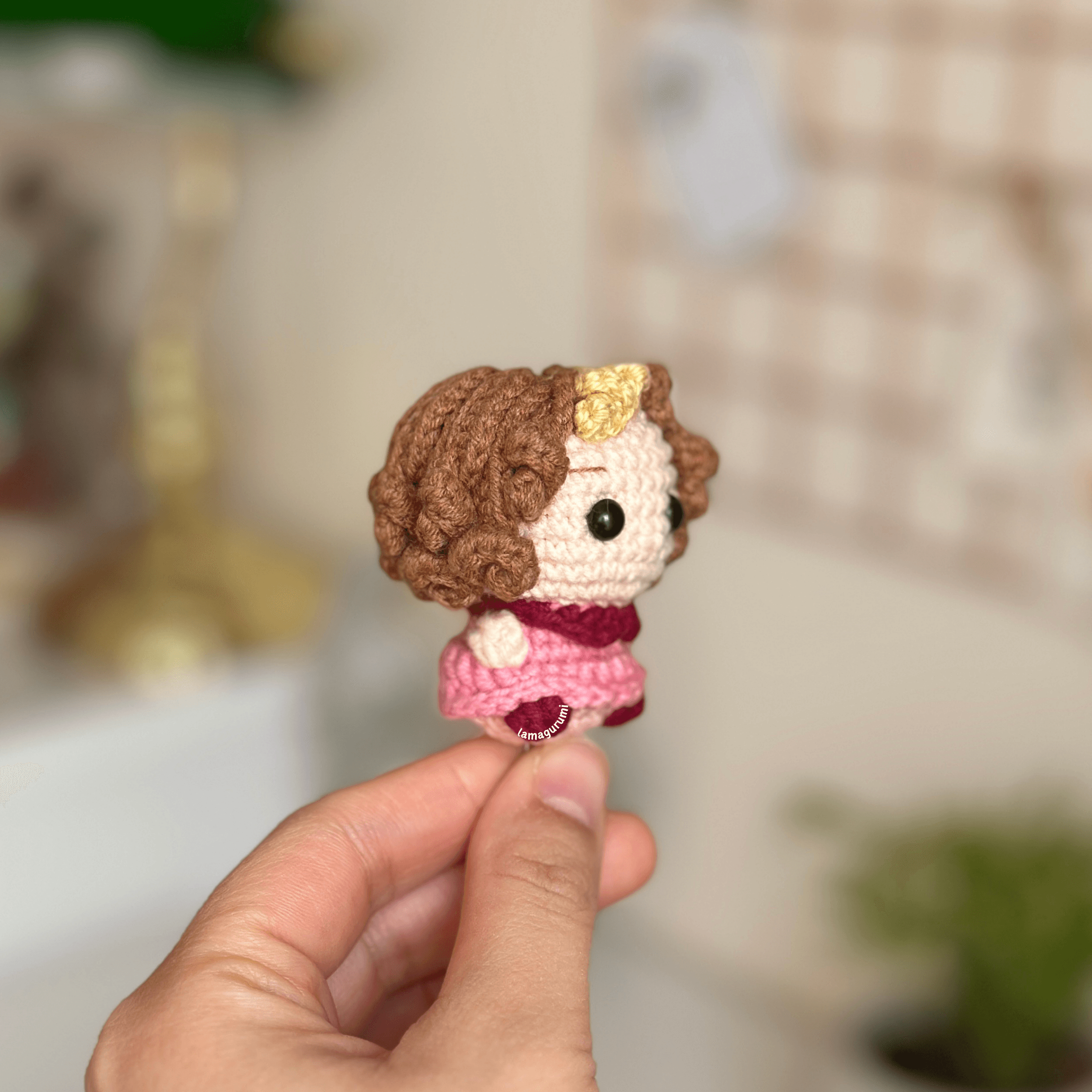 Crochet Pattern for Witch in Pink Clothes Amigurumi (PDF) (English)