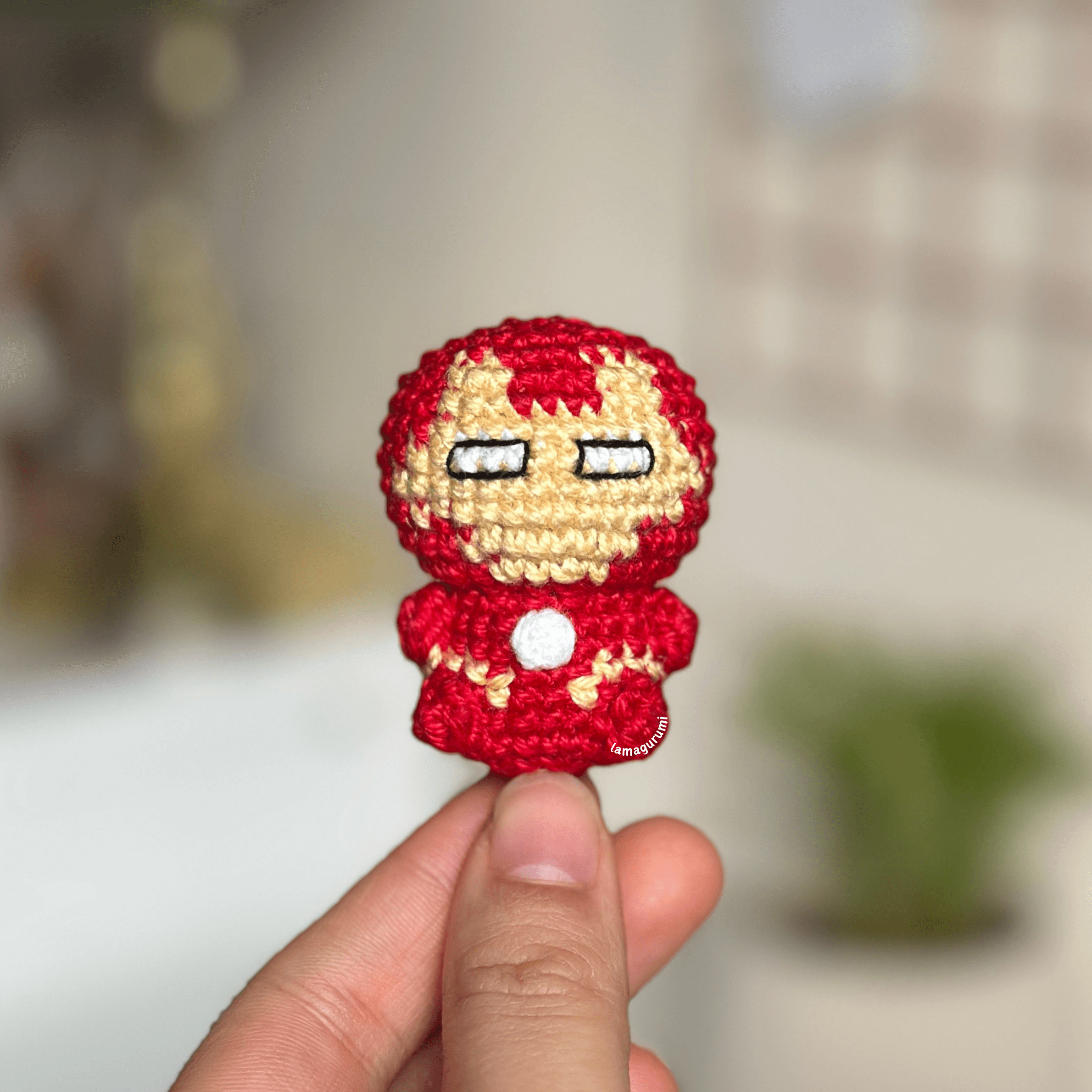 Crochet Pattern for Superhero Iron Amigurumi (English) (PDF)