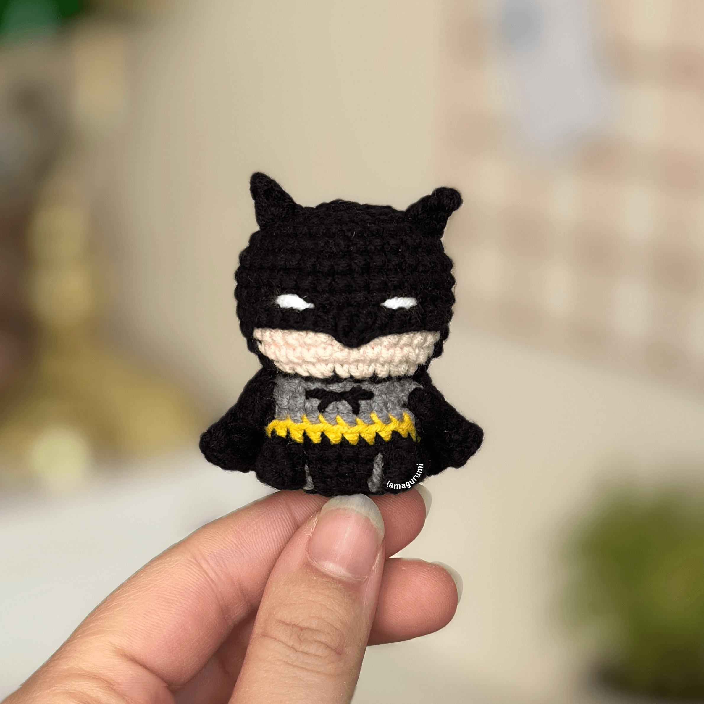 Crochet Pattern For Bat Superhero Amigurumi (PDF) (English)