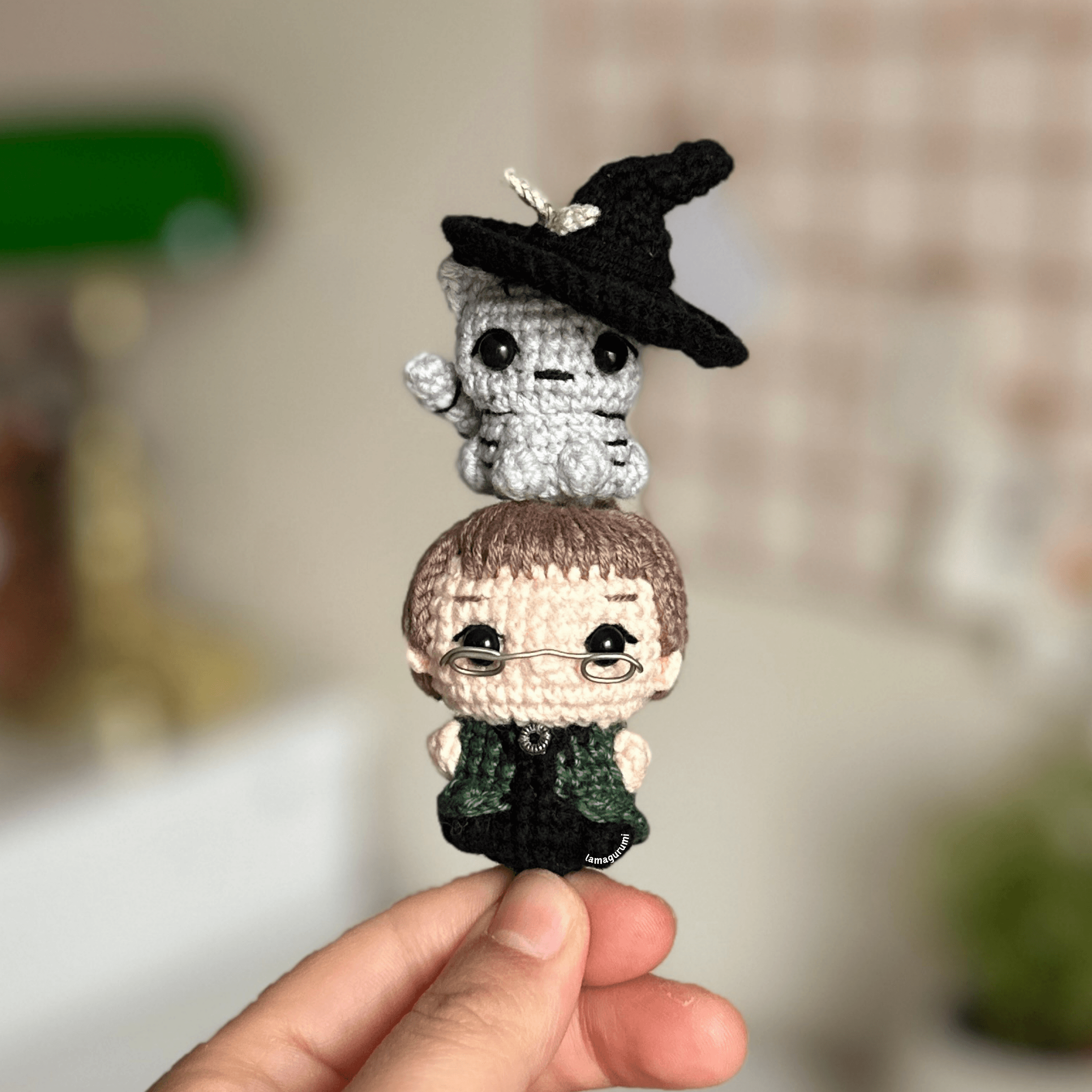 Crochet Pattern for Old Witch & Her Cat Form Amigurumi (PDF) (English)