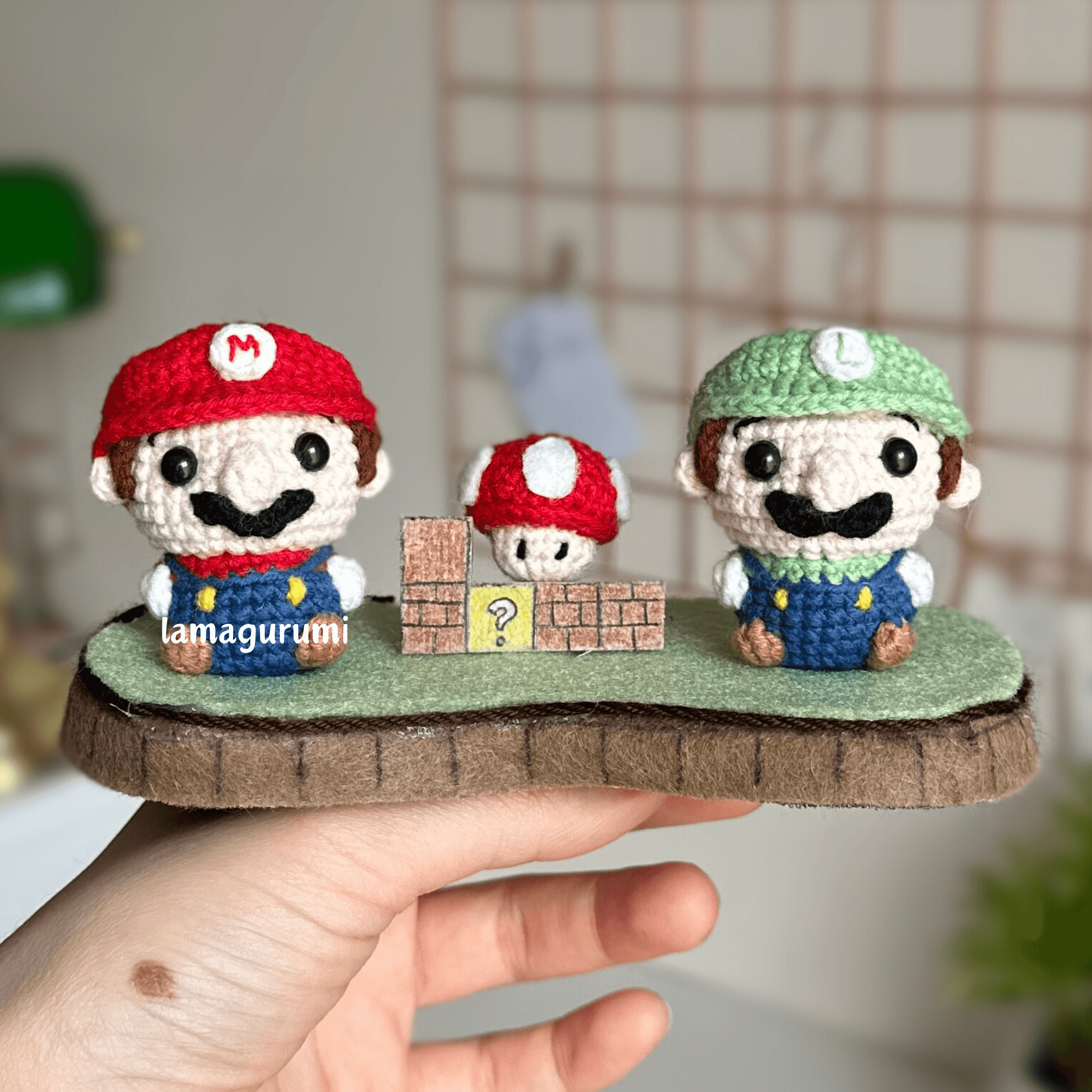 Crochet Pattern for Jumping Brothers with a Mushroom Buddy Amigurumi (PDF) (English)