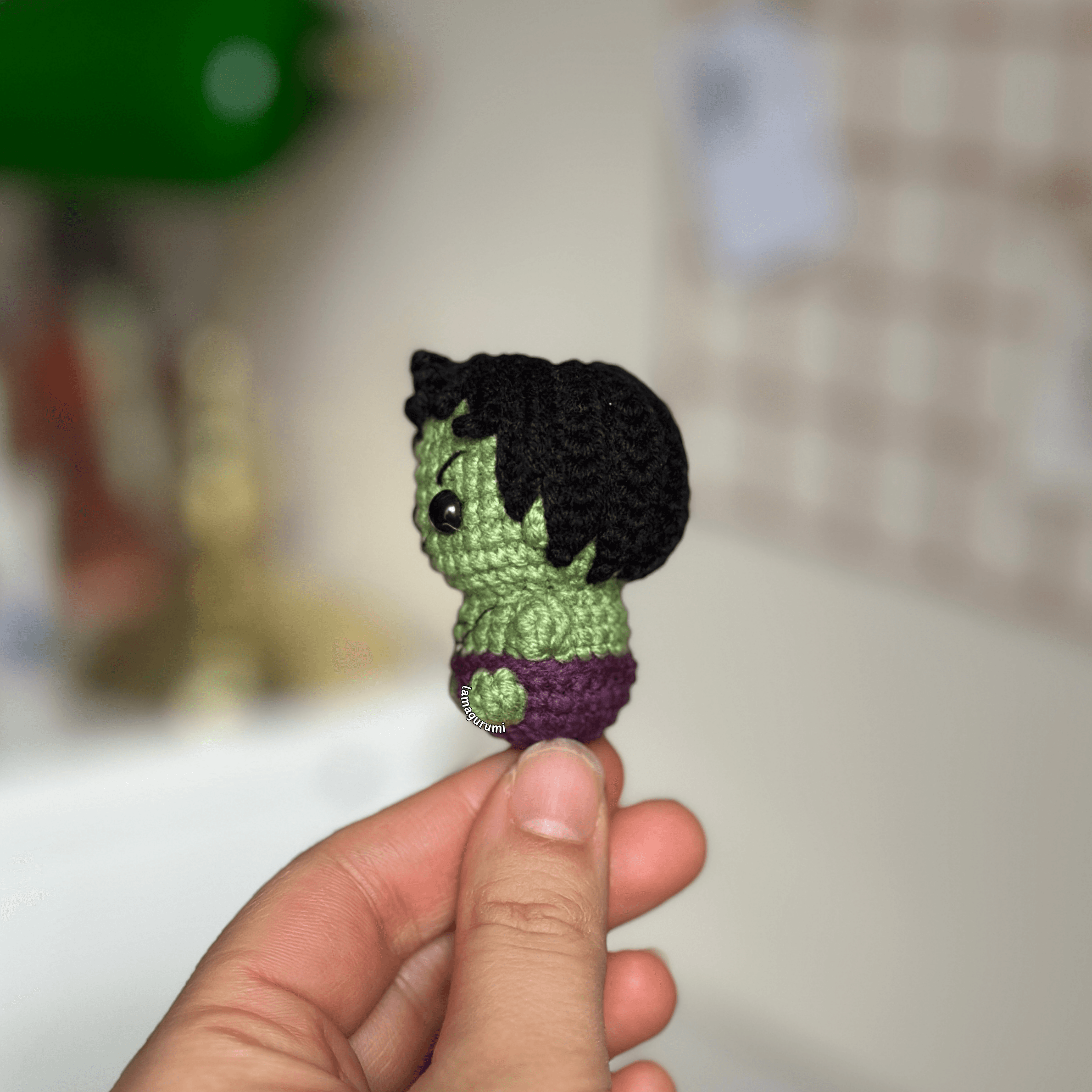 Crochet Pattern for The Angry Green Hero Amigurumi (English) (PDF)