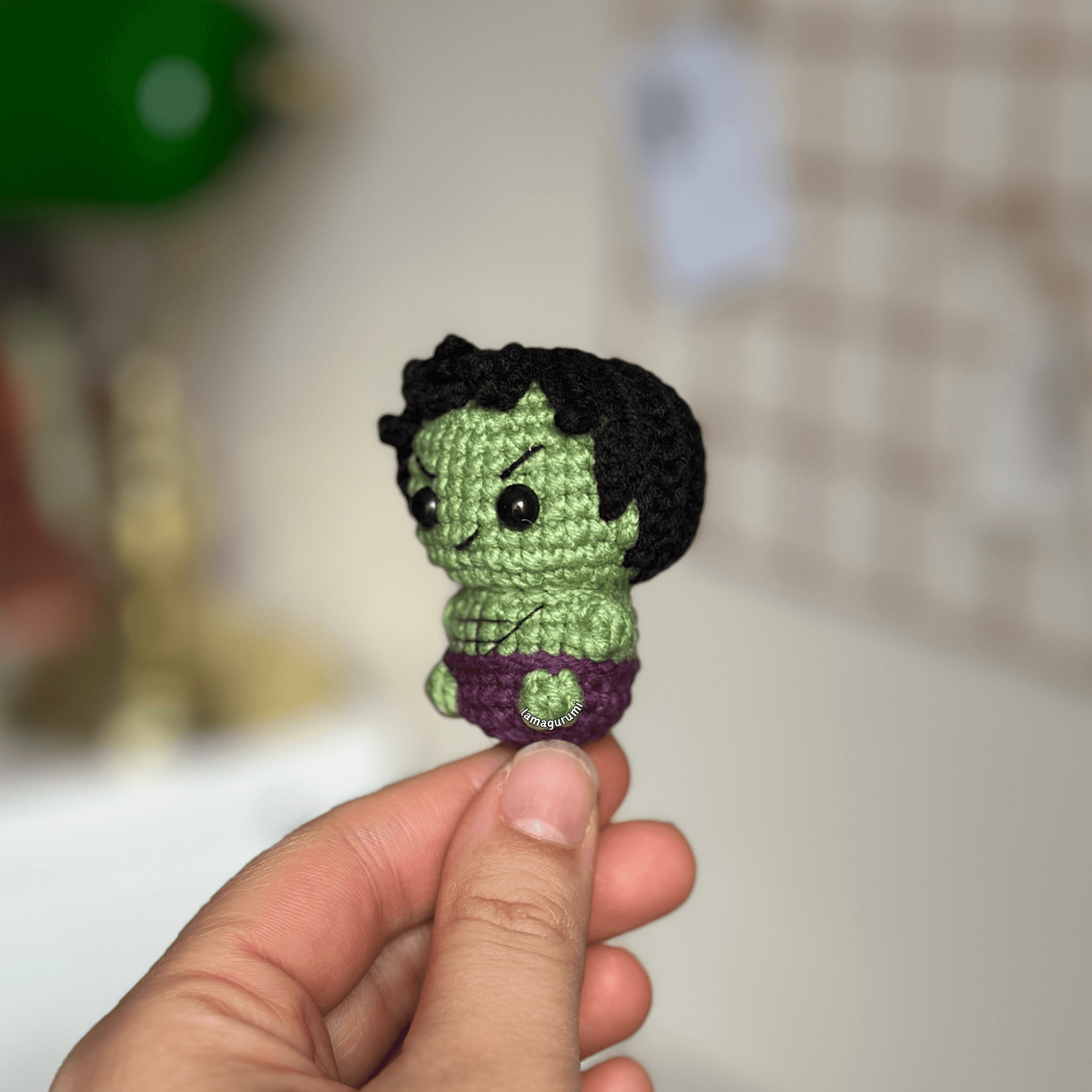 Crochet Pattern for The Angry Green Hero Amigurumi (English) (PDF)