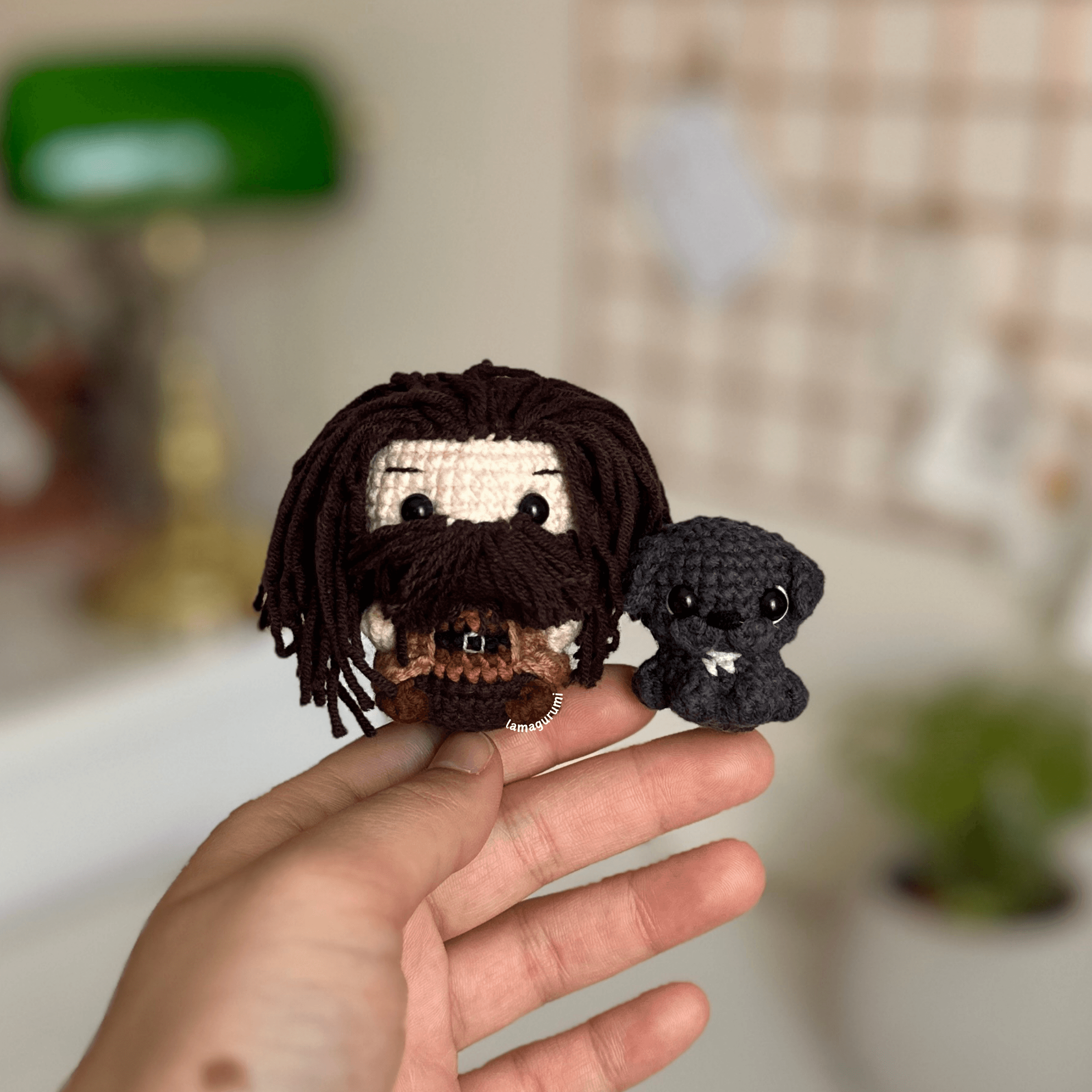 Crochet Pattern for Giant Wizard & Dog Amigurumi (PDF) (English)