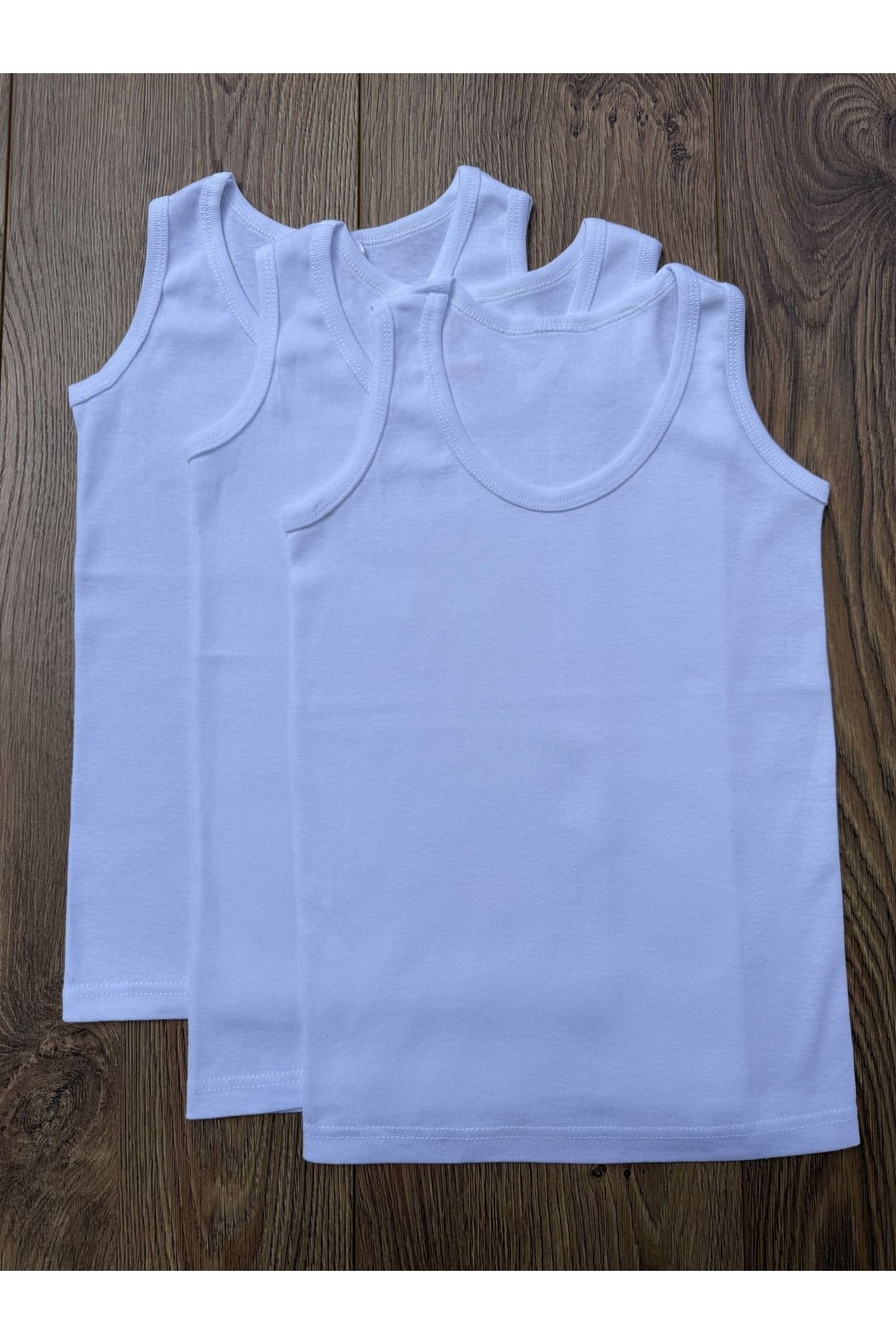 %100 Pamuk Erkek Çocuk Atlet 3'lü Set
