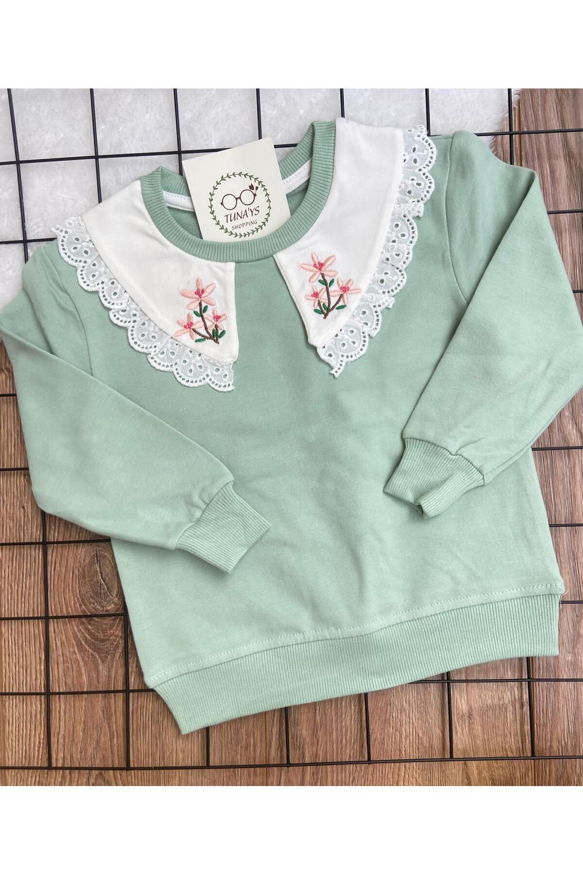 Dantel Yaka Süper Kalite Sweatshirt