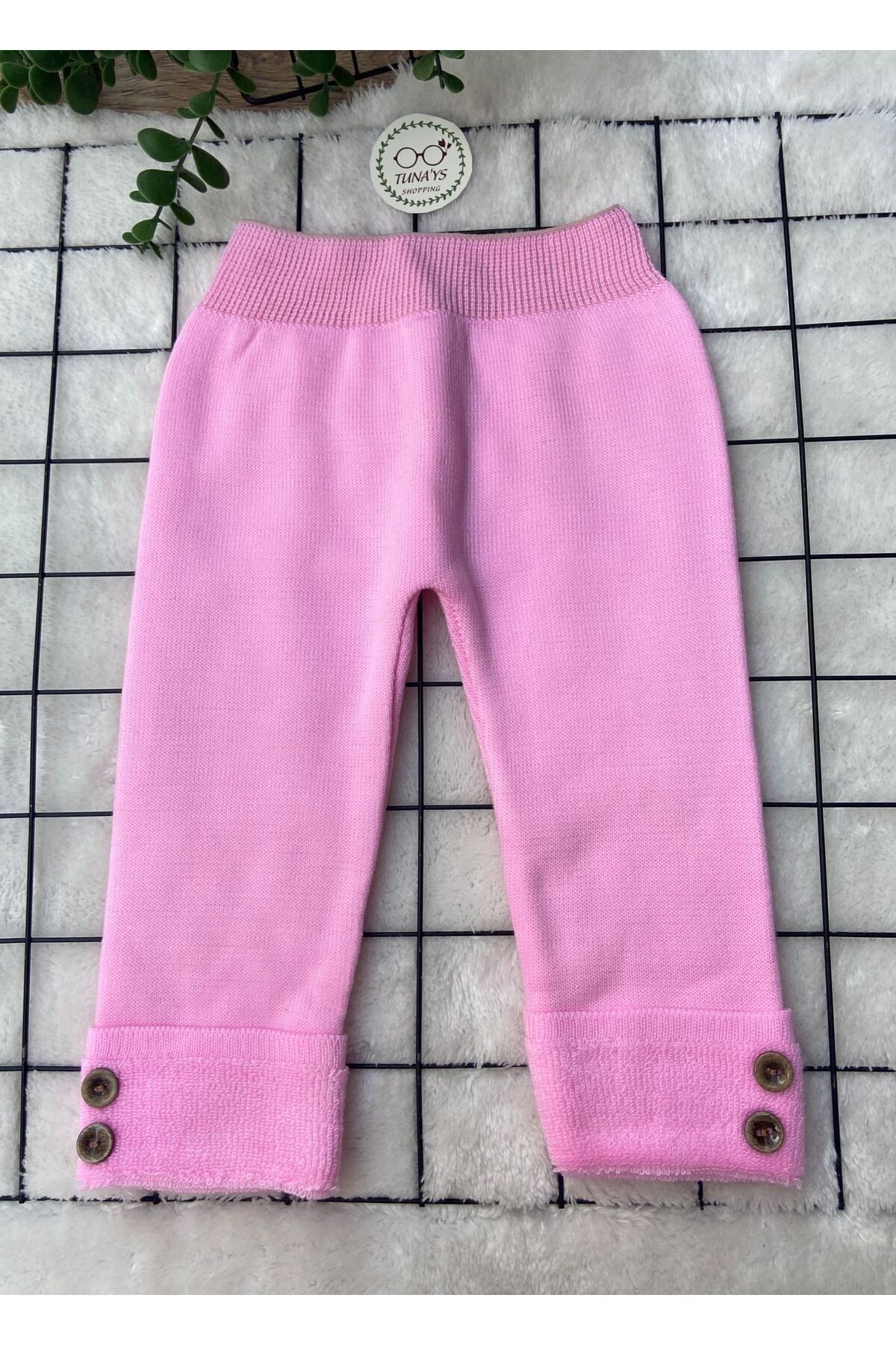 Unisex İçi Havlulu Kalın Kışlık Beli Lastikli Triko Pantolon