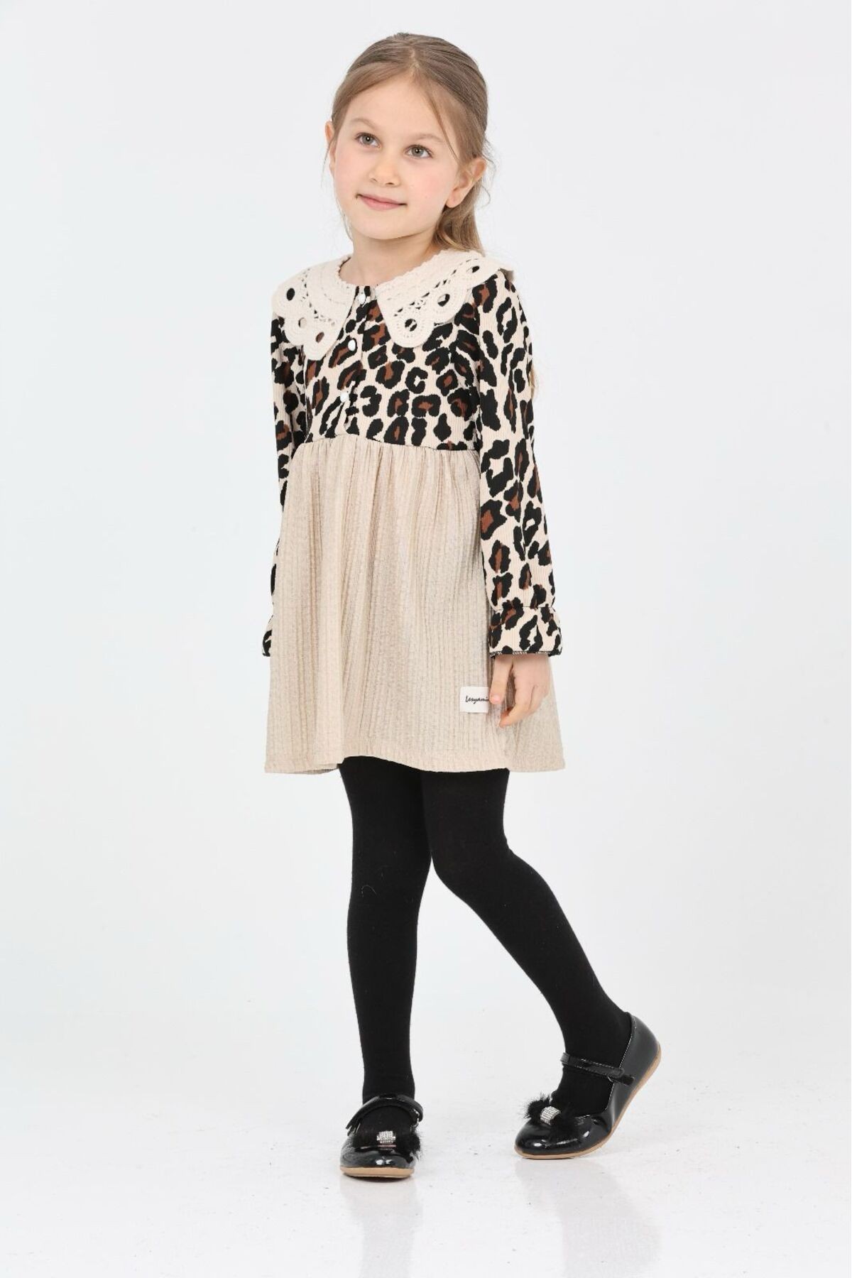 Bebe Yaka Leopar Elbise - leopar