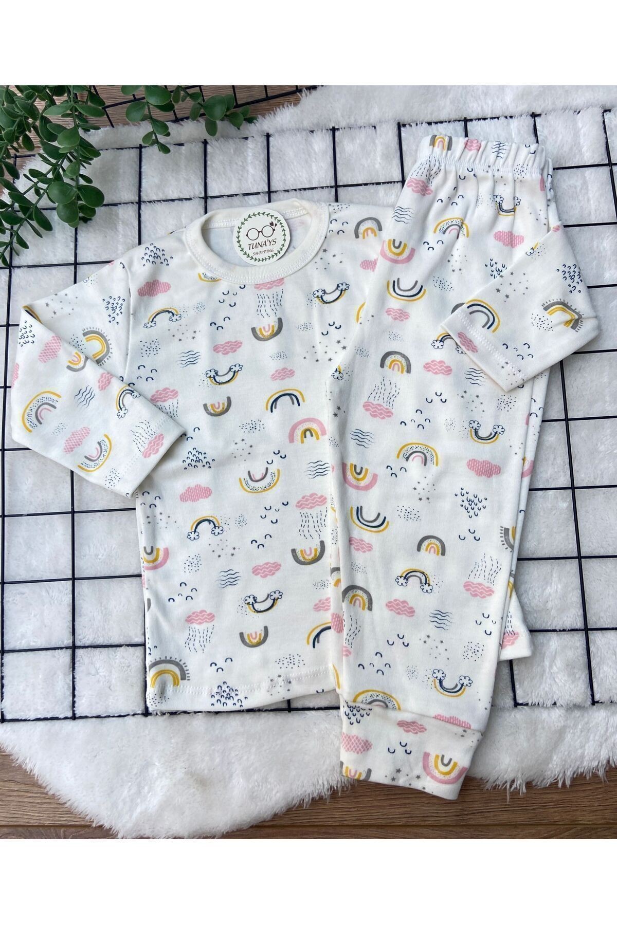 %100 PAMUK PENYE KUMAŞ BEBEK ÇOCUK PİJAMA TAKIM