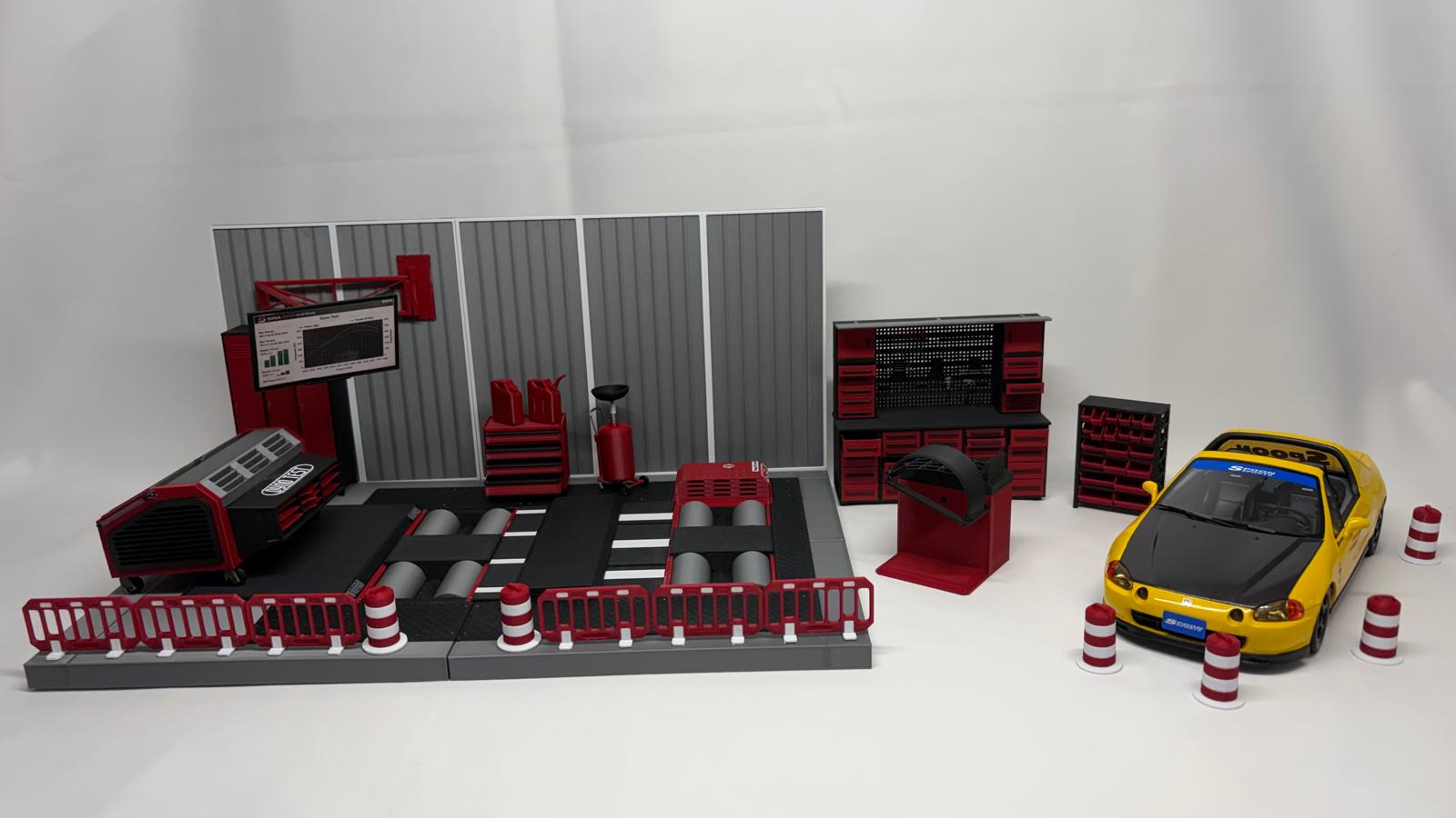 Premium Garaj ve Dyno Servis Diorama Seti