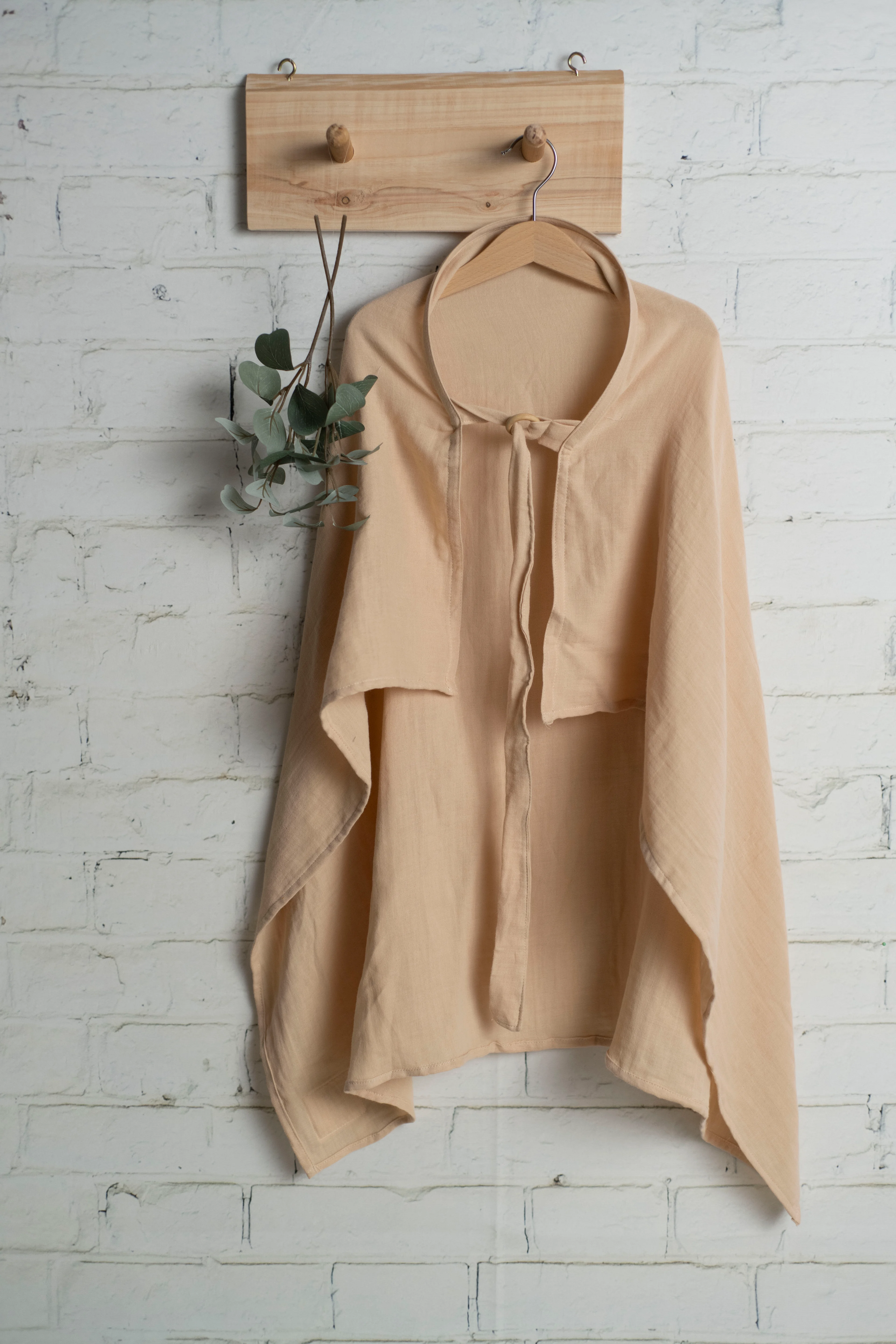 2 Kat Müslin Puset Emzirme Örtüsü 2in1 - Capuccino