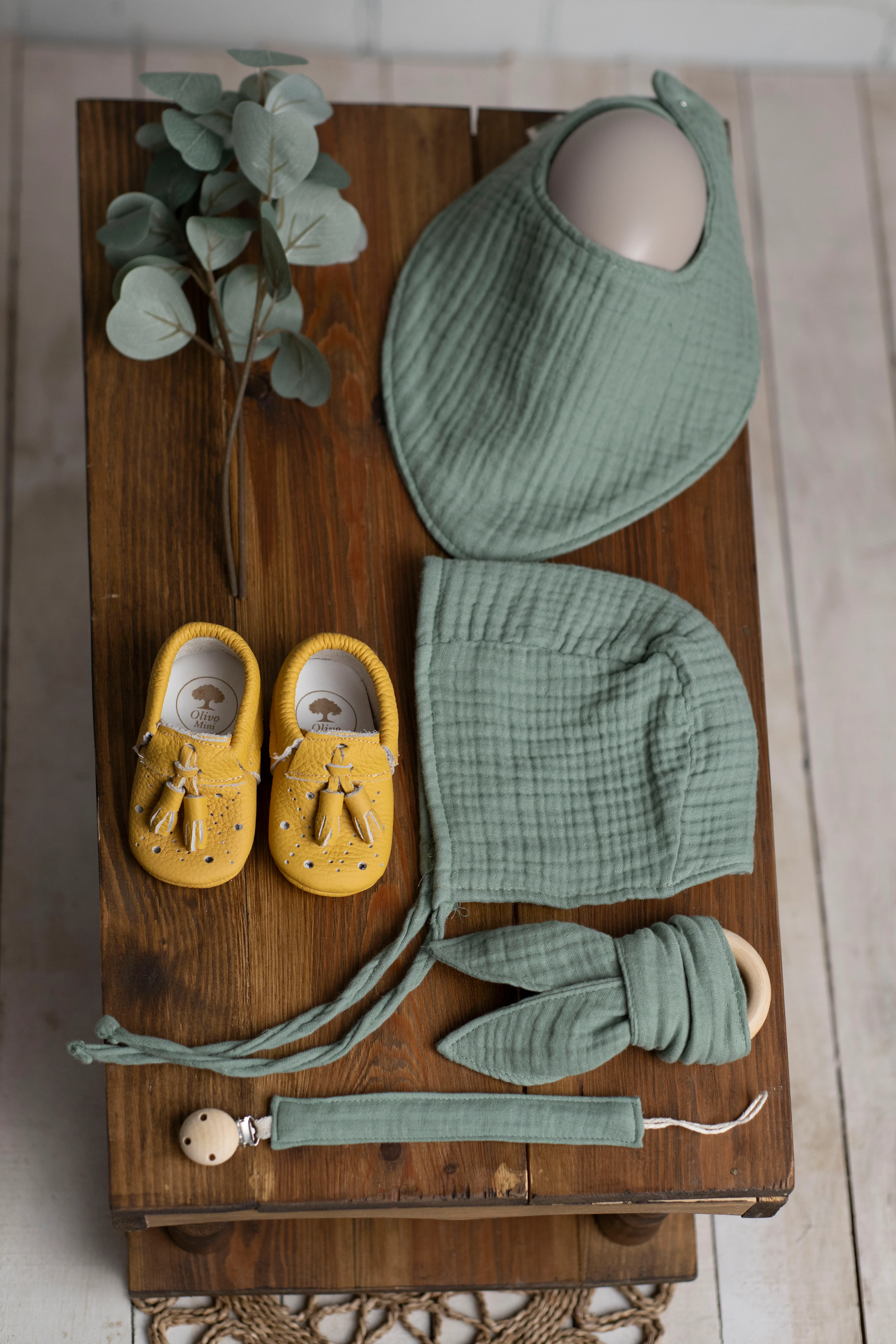 İlk Adım Seti - Yeşil (Nakışsız) - Limon Ayakkabı